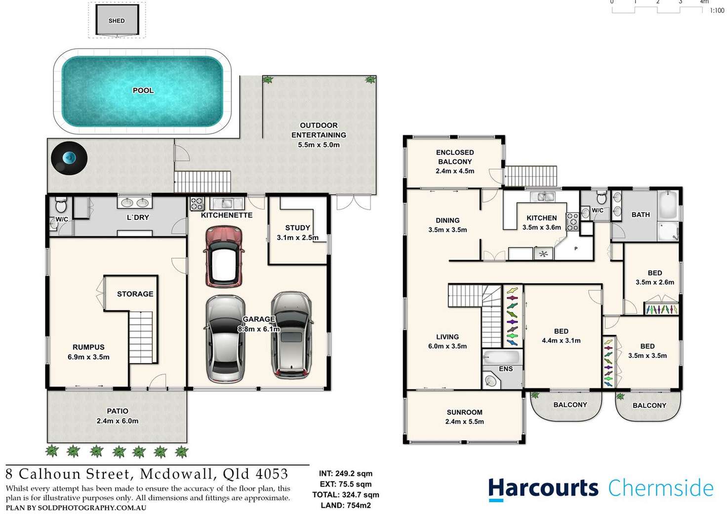 Floorplan of Homely house listing, 8 Calhoun Street, Mcdowall QLD 4053