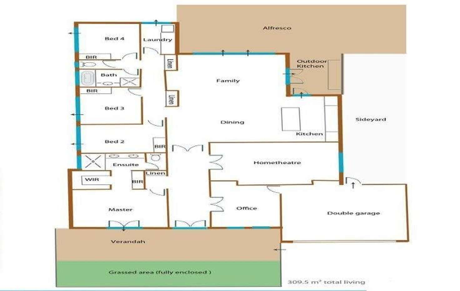 Floorplan of Homely house listing, 9 Parkbeach Street, Yanchep WA 6035