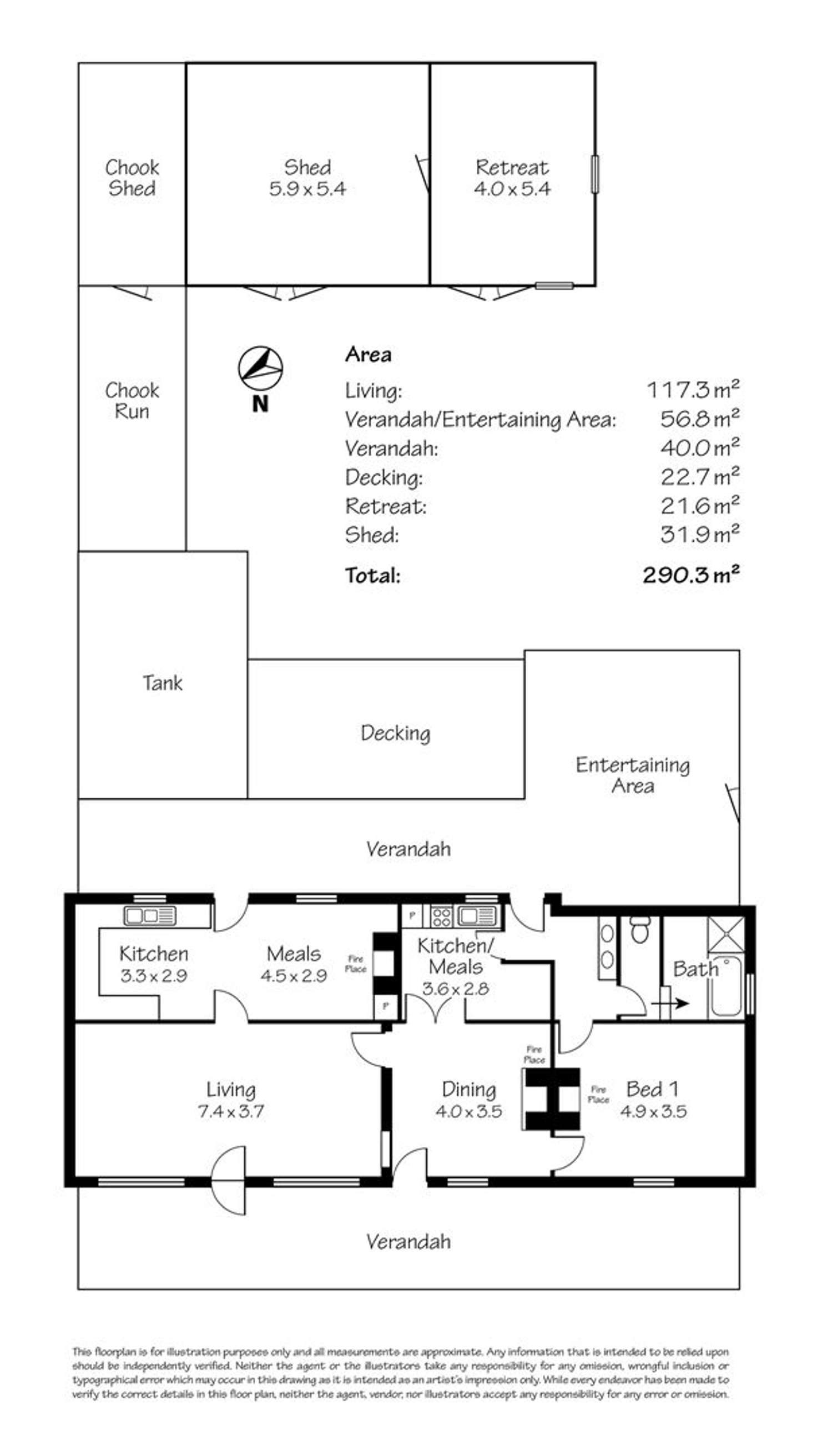 Floorplan of Homely house listing, 9 Montefiore Street, Callington SA 5254