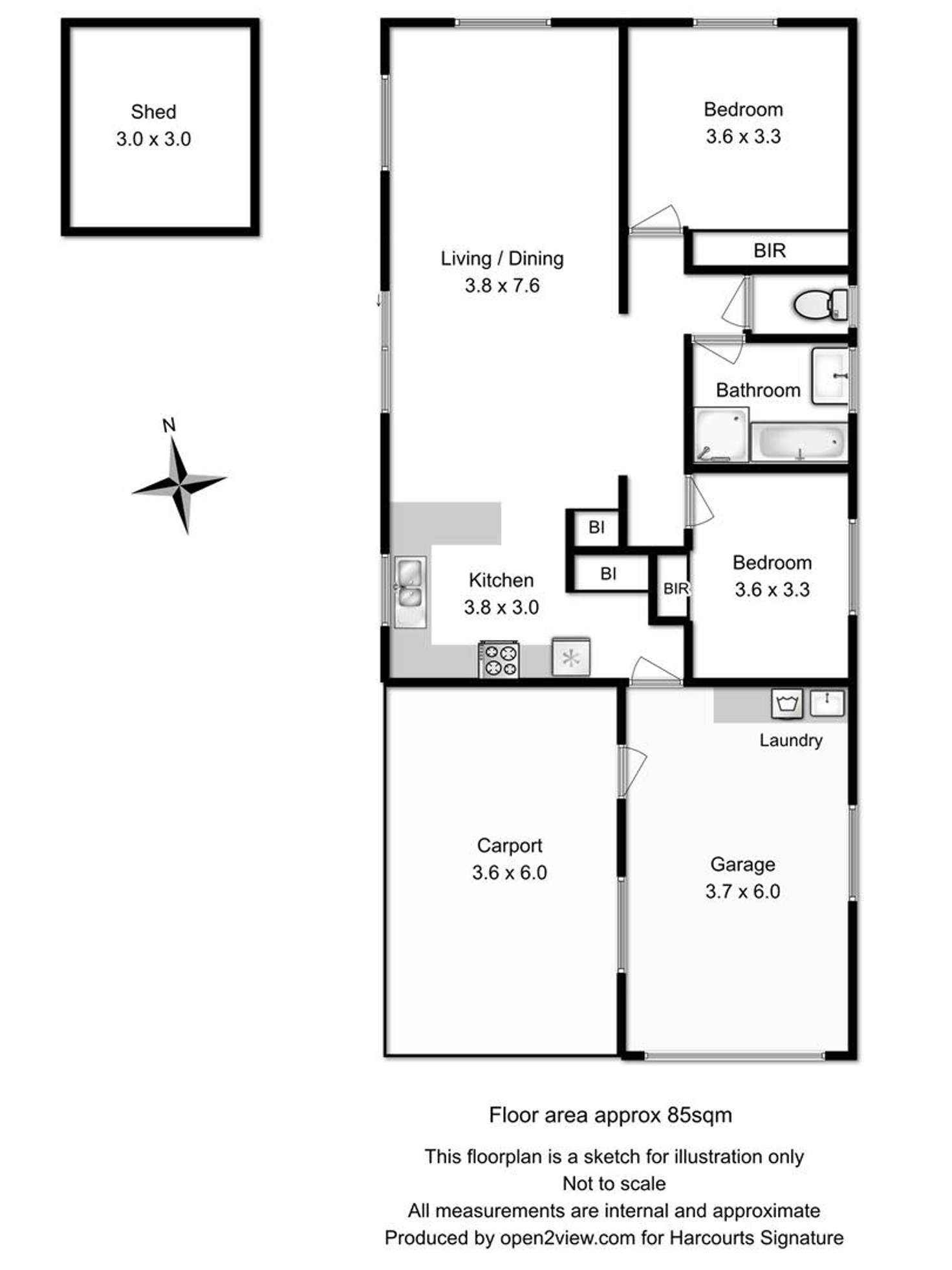 Floorplan of Homely unit listing, 2/20 Pollock Place, Sorell TAS 7172