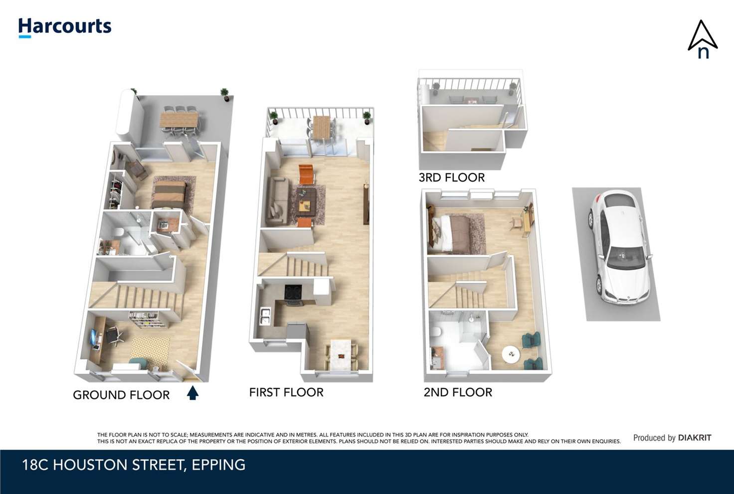 Floorplan of Homely townhouse listing, 18B Houston Street, Epping VIC 3076
