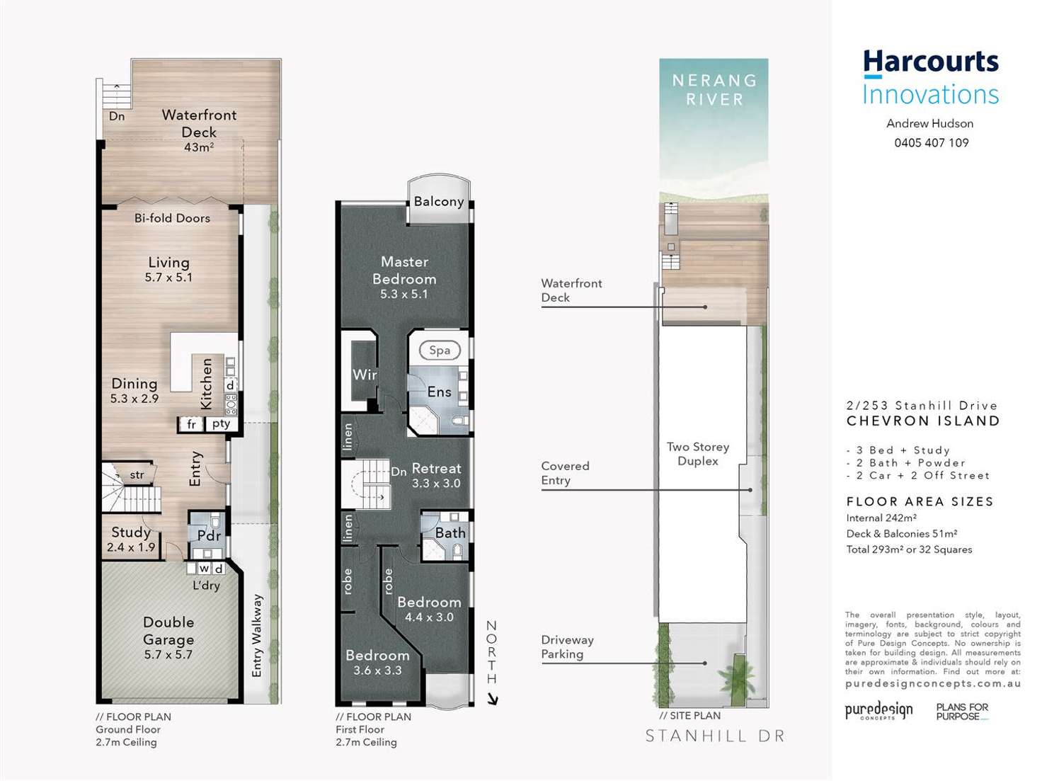 Floorplan of Homely semiDetached listing, 2/253 Stanhill Drive, Chevron Island QLD 4217