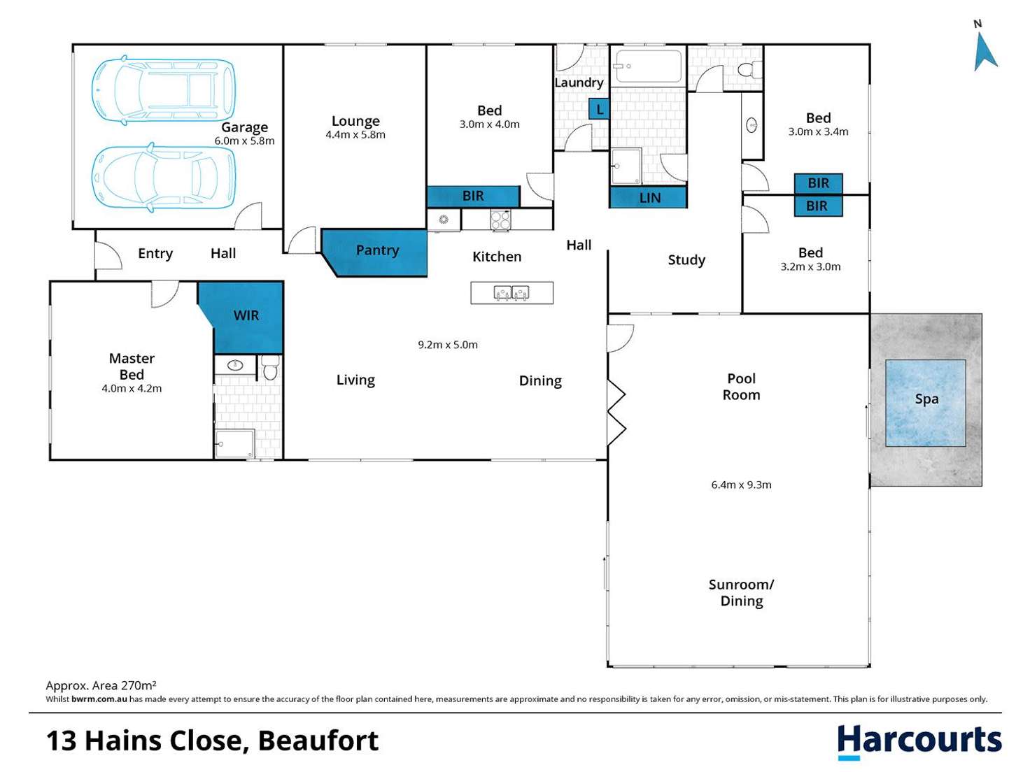 Floorplan of Homely house listing, 13 Hains Close, Beaufort VIC 3373