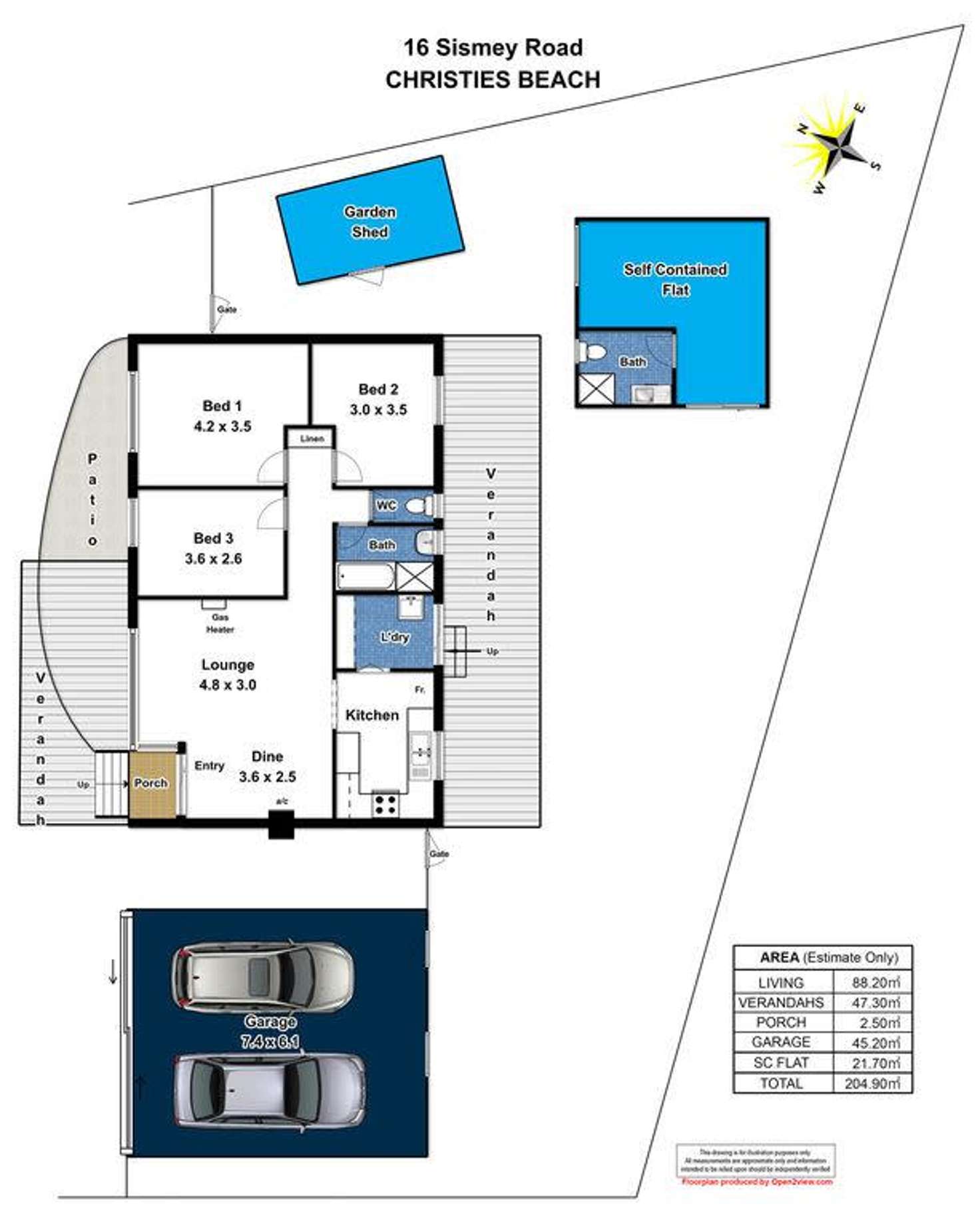 Floorplan of Homely house listing, 16 Sismey Road, Christies Beach SA 5165