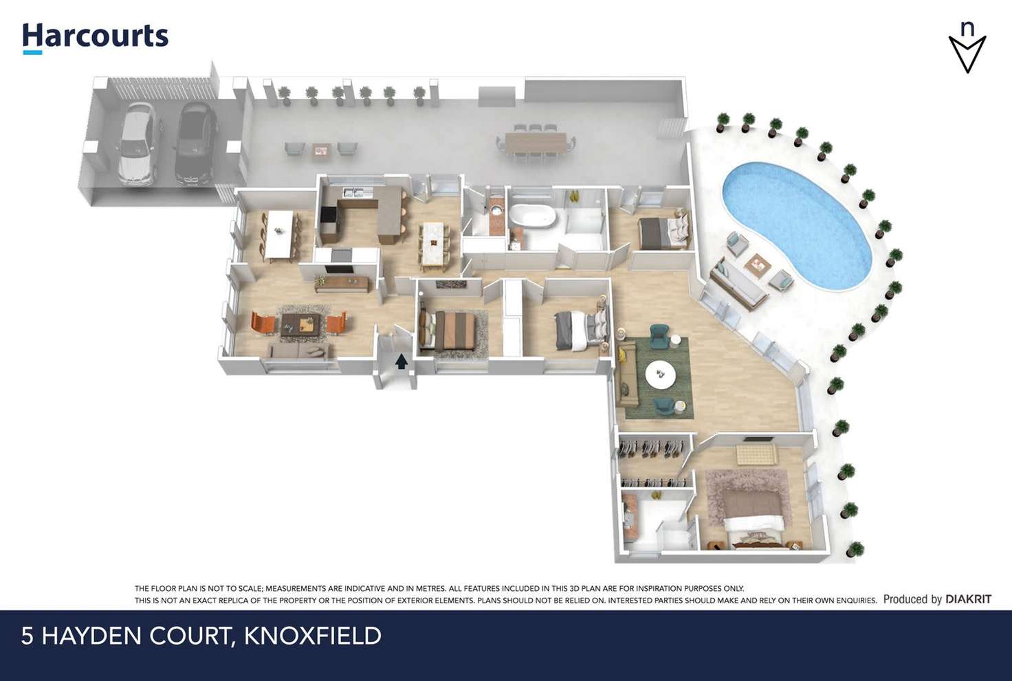 Floorplan of Homely house listing, 5 Hayden Court, Knoxfield VIC 3180