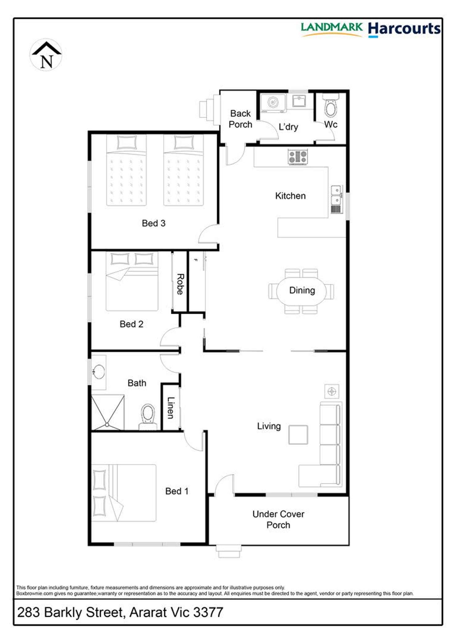 Floorplan of Homely house listing, 283 Barkly Street, Ararat VIC 3377