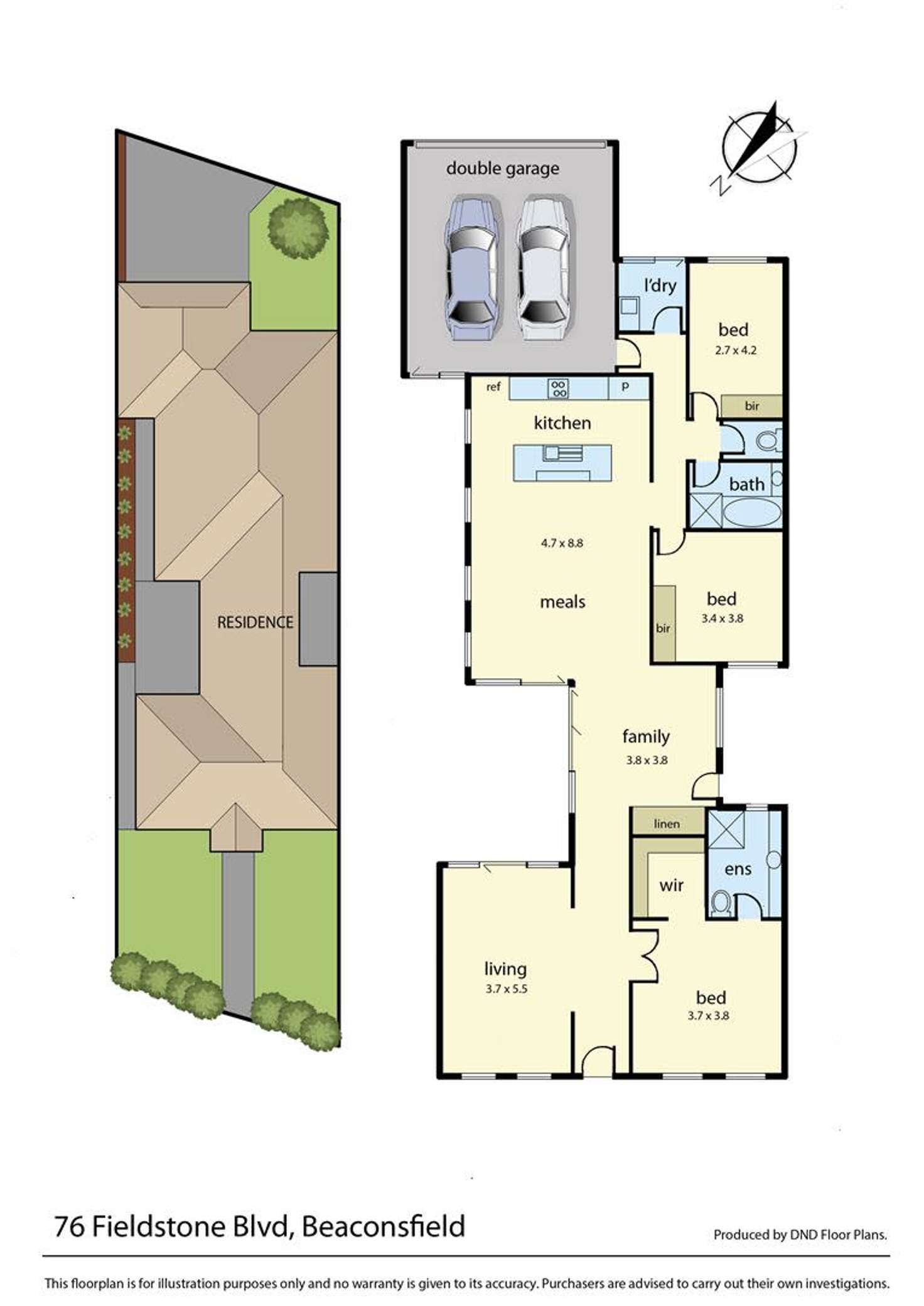 Floorplan of Homely house listing, 76 Fieldstone Blvd, Beaconsfield VIC 3807