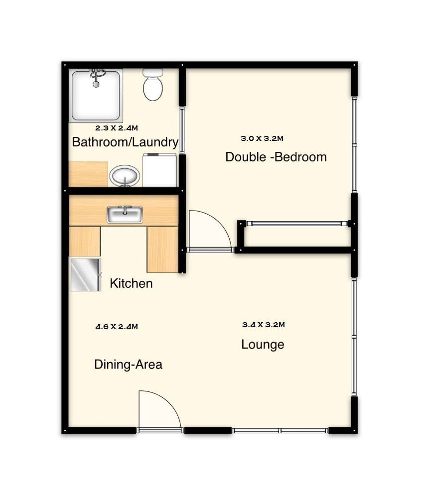 Floorplan of Homely unit listing, 32/56 Biggs Avenue, Beachmere QLD 4510