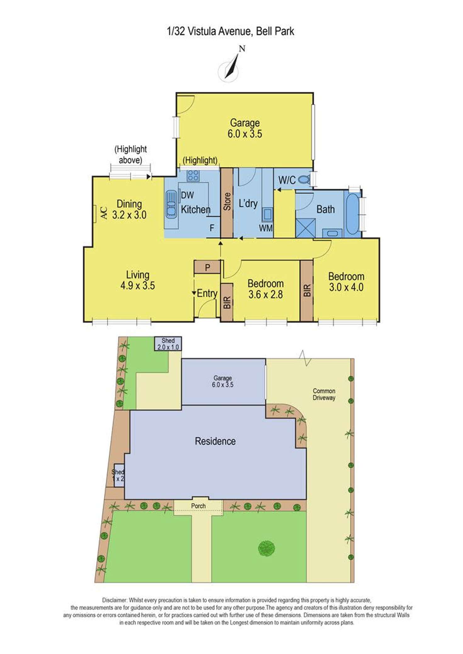 Floorplan of Homely unit listing, 1/32 Vistula Avenue, Bell Park VIC 3215
