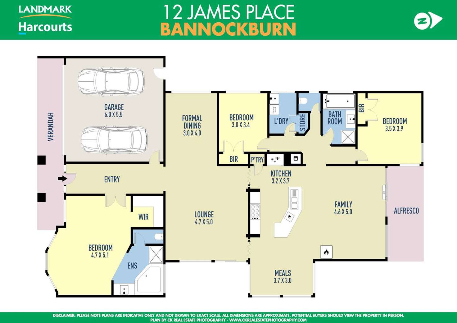 Floorplan of Homely house listing, 12 James Place, Bannockburn VIC 3331