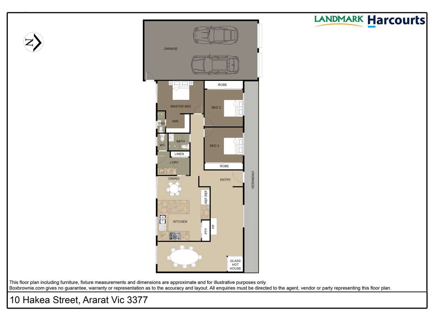 Floorplan of Homely house listing, 10 Hakea Street, Ararat VIC 3377
