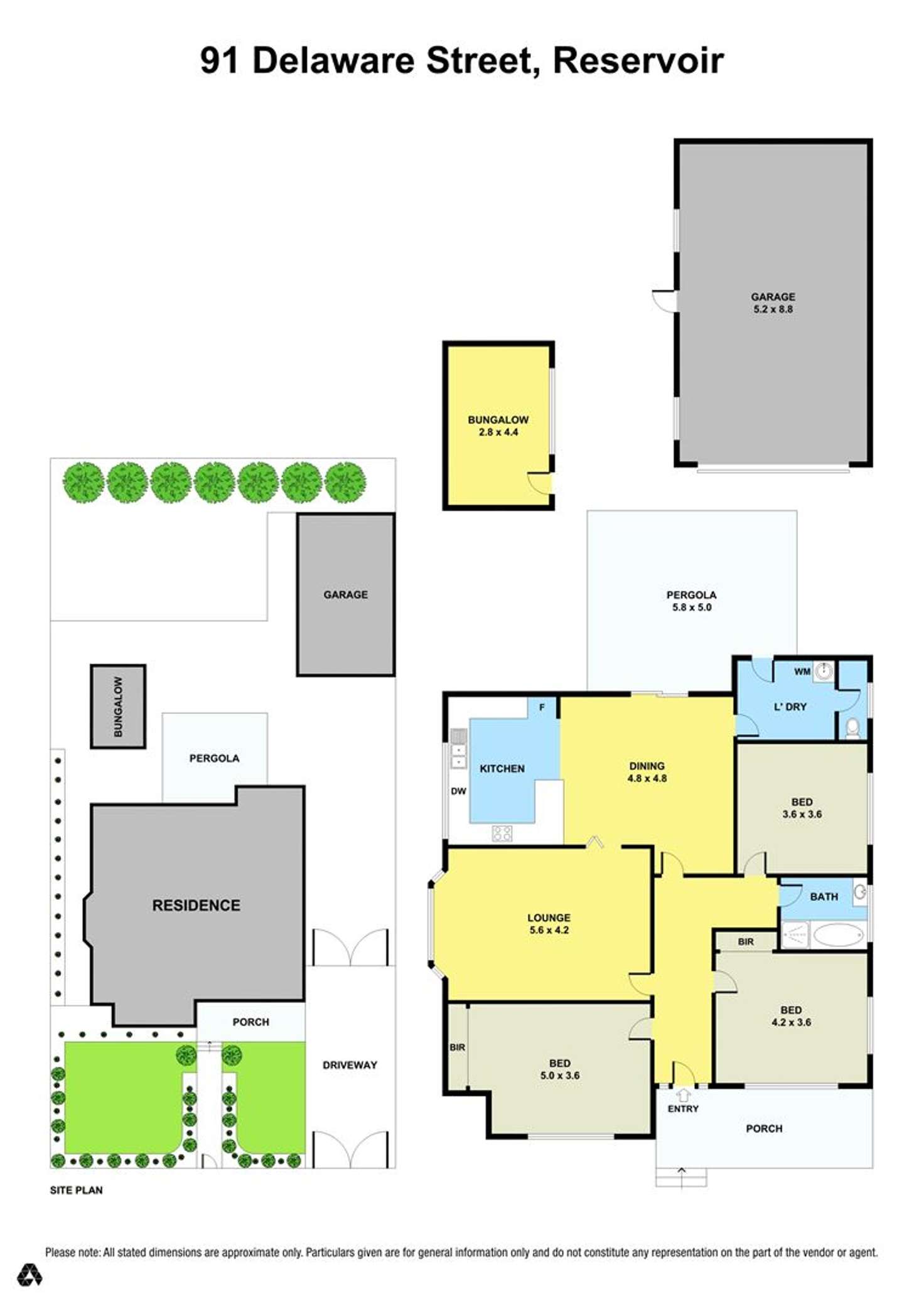 Floorplan of Homely house listing, 91 Delaware Street, Reservoir VIC 3073