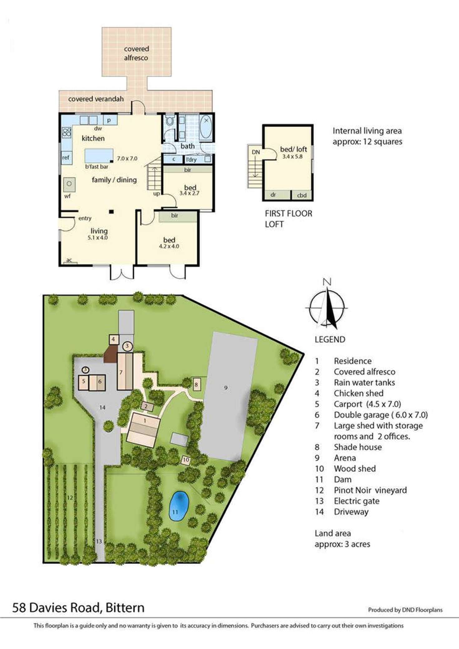 Floorplan of Homely acreageSemiRural listing, 58 Davies Rd, Bittern VIC 3918