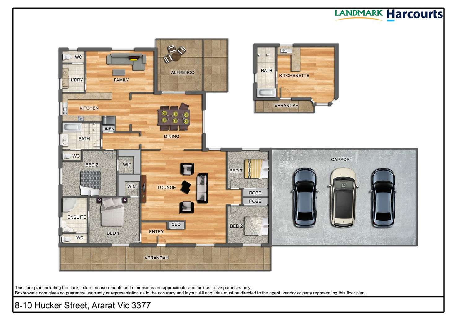 Floorplan of Homely house listing, 8-10 Hucker Street, Ararat VIC 3377