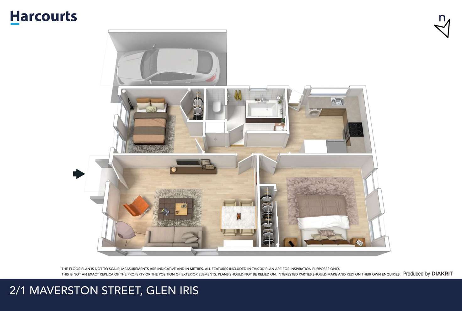 Floorplan of Homely unit listing, 2/1 Maverston Street, Glen Iris VIC 3146