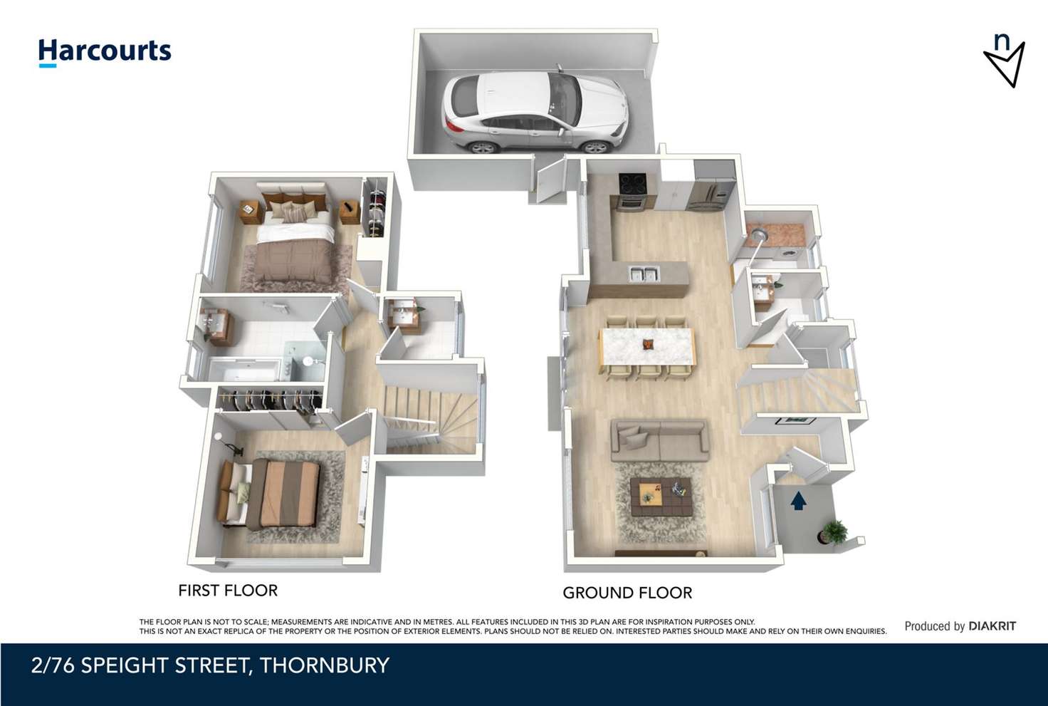 Floorplan of Homely unit listing, 2/76 Speight Street, Thornbury VIC 3071