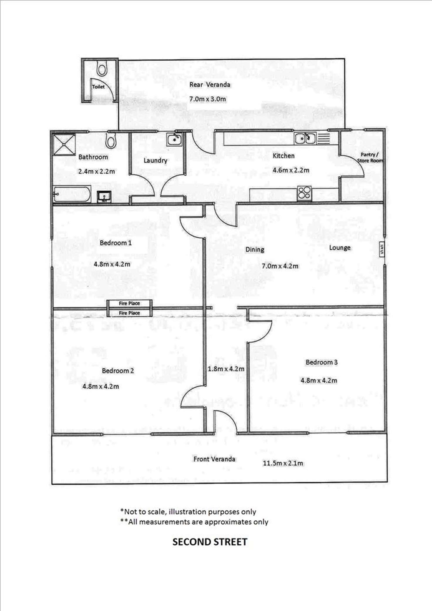 Floorplan of Homely house listing, 6 Second Street, Minlaton SA 5575