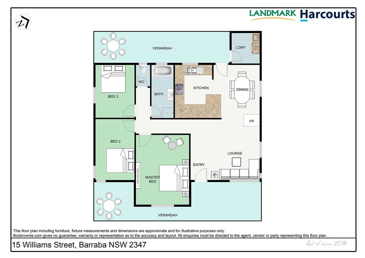 Floorplan of Homely acreageSemiRural listing, 15 Williams Street, Barraba NSW 2347