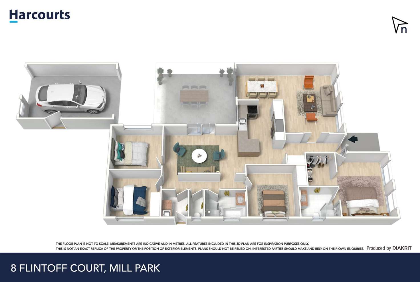 Floorplan of Homely house listing, 8 Flintoff Court, Mill Park VIC 3082