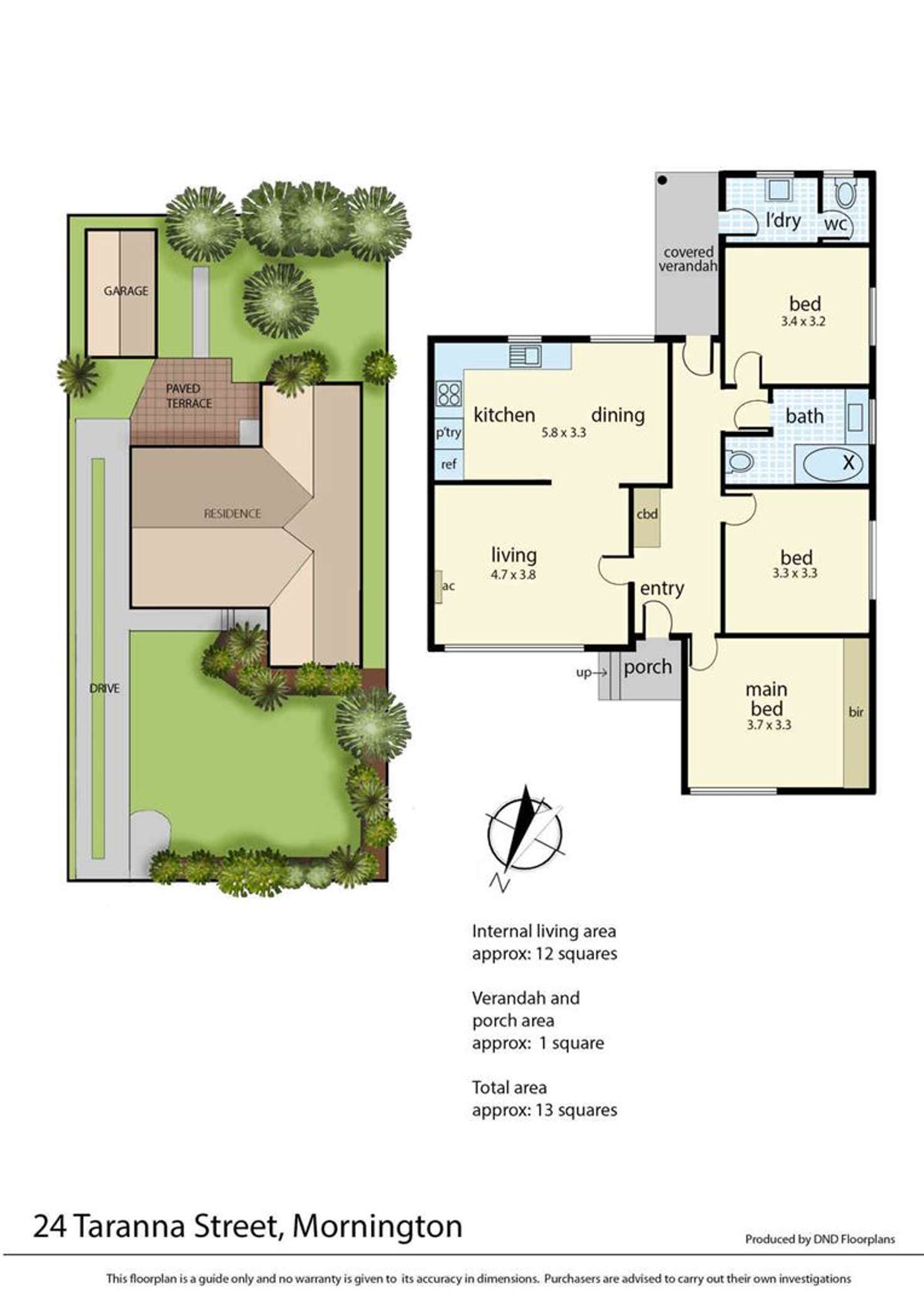 Floorplan of Homely house listing, 24 Taranna Street, Mornington VIC 3931