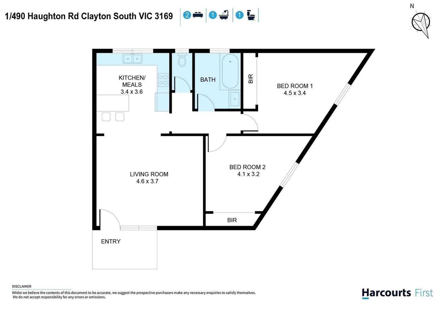 Floorplan of Homely apartment listing, 3/65 Haughton Road, Clayton South VIC 3169