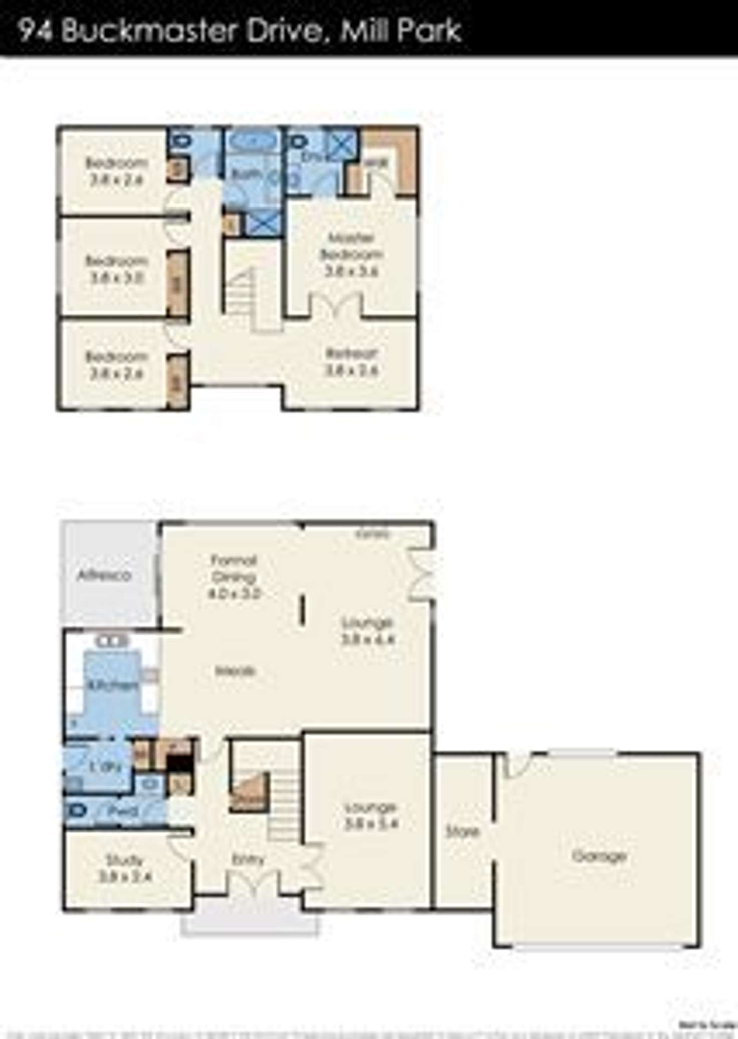 Floorplan of Homely house listing, 94 Buckmaster Drive, Mill Park VIC 3082