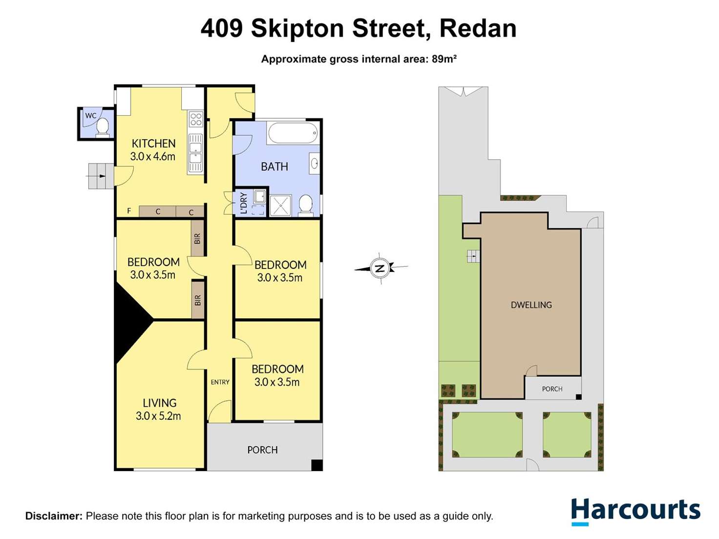 Floorplan of Homely house listing, 409 Skipton Street, Ballarat Central VIC 3350