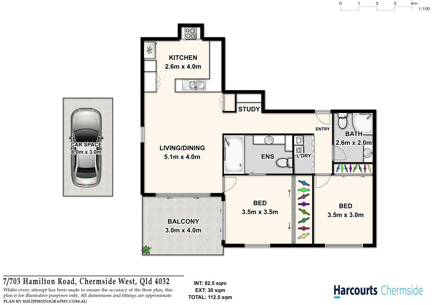 Floorplan of Homely unit listing, 7/703 Hamilton Road, Chermside West QLD 4032
