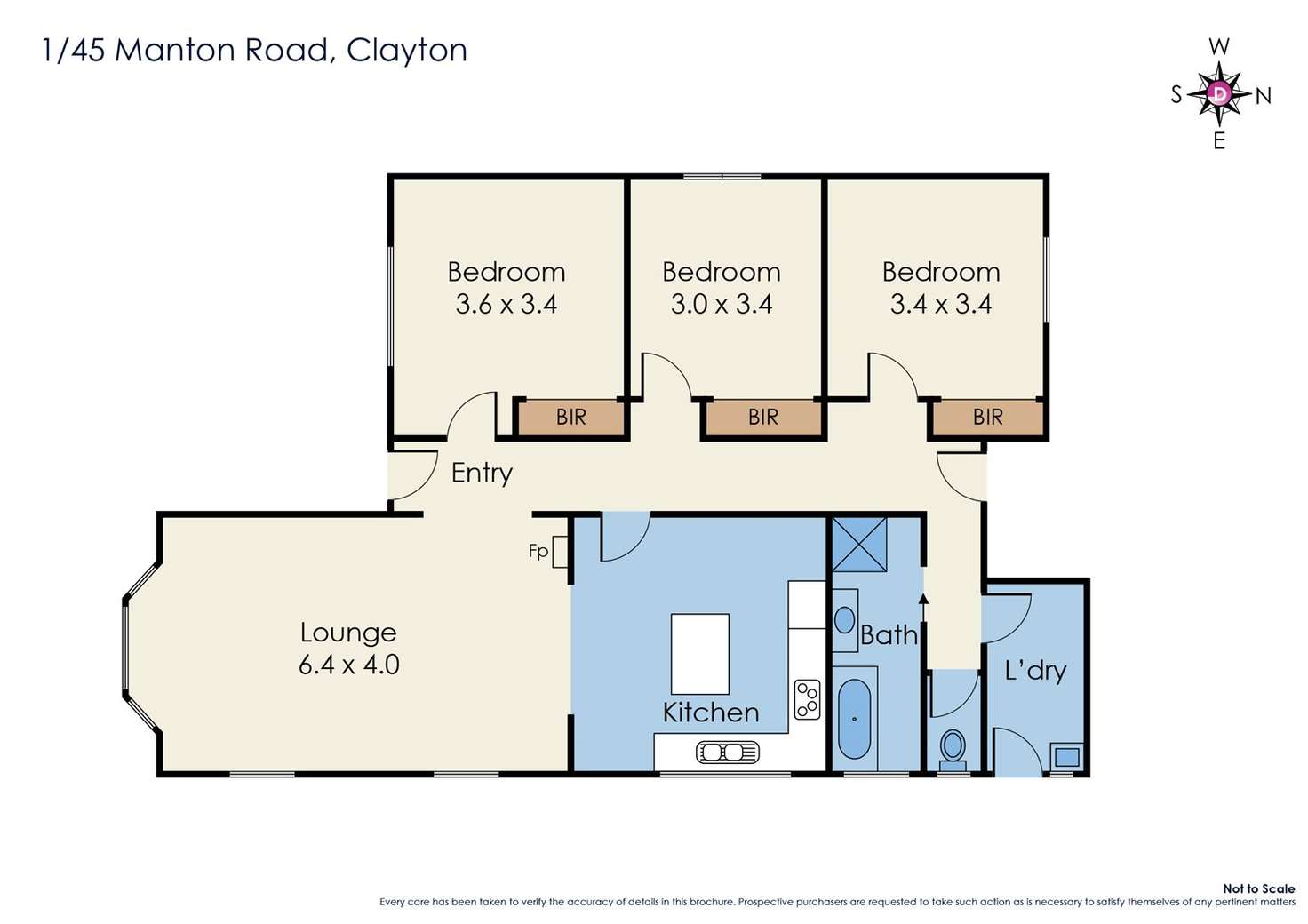 Floorplan of Homely unit listing, 1/45 Manton Road, Clayton VIC 3168