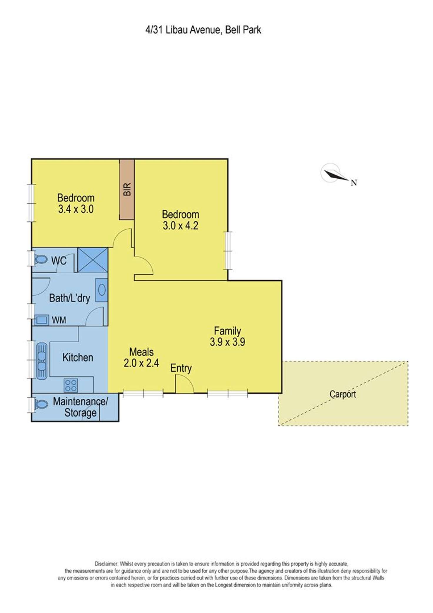 Floorplan of Homely unit listing, 4/31 Libau Avenue, Bell Park VIC 3215