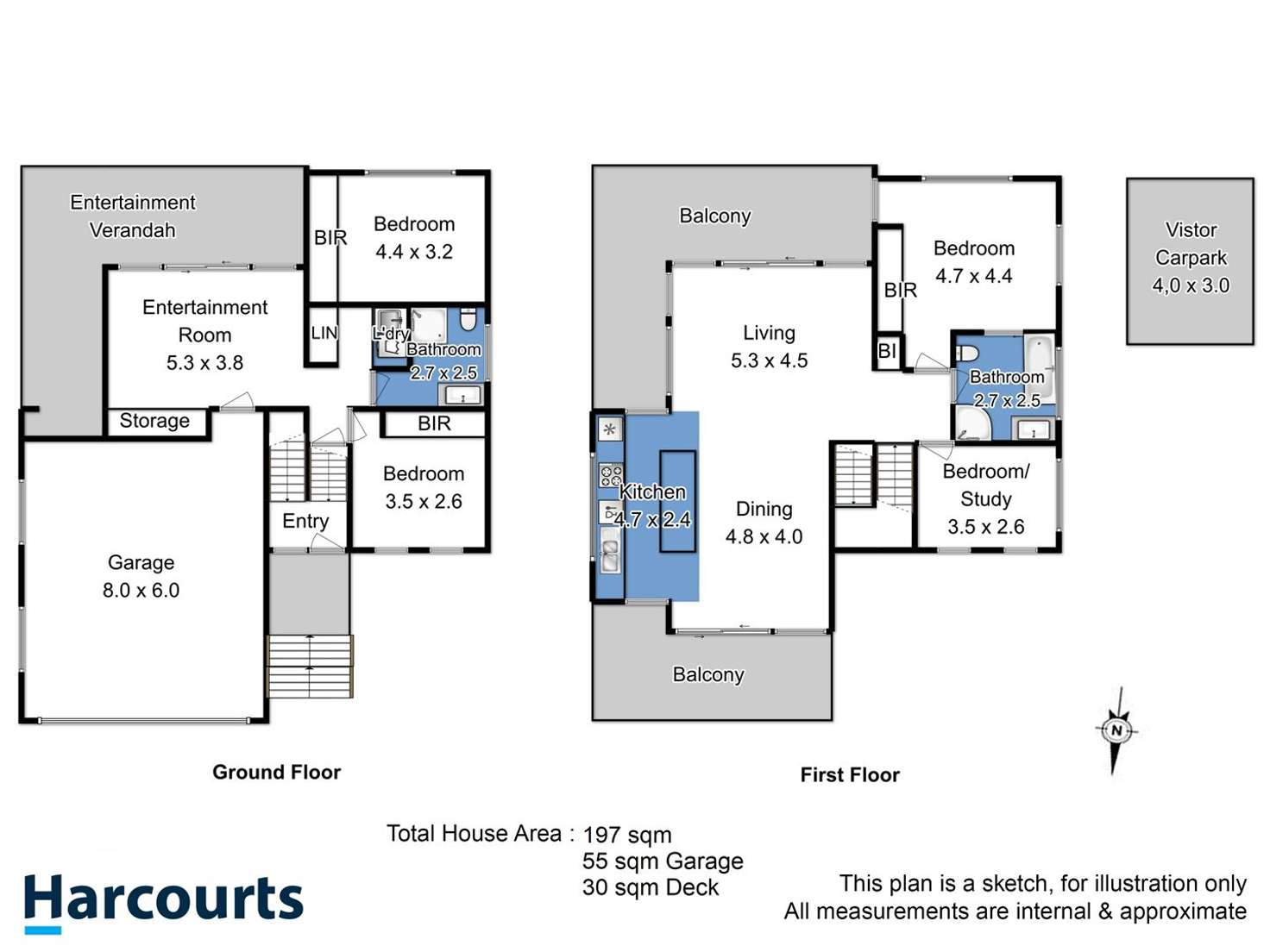 Floorplan of Homely townhouse listing, 3/85 Diamond Drive, Blackmans Bay TAS 7052