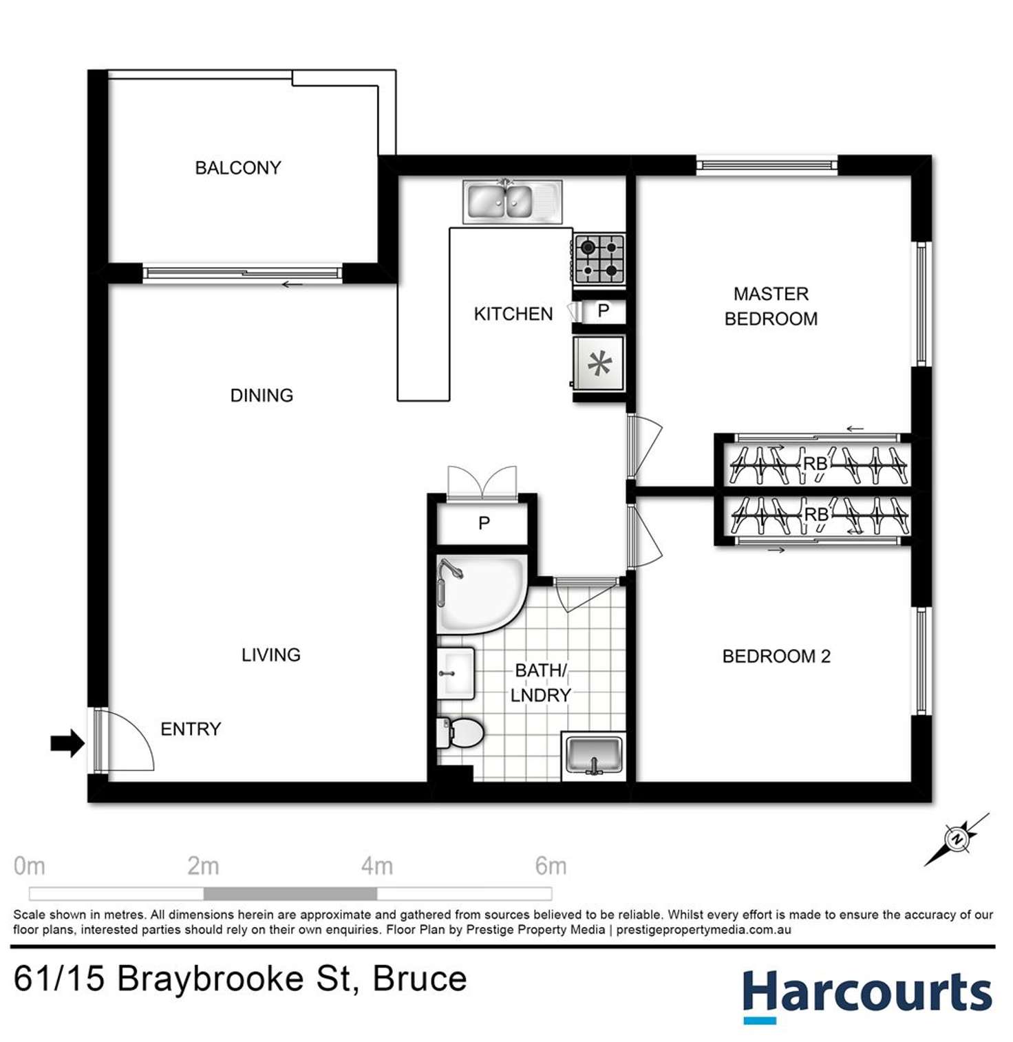Floorplan of Homely unit listing, 61/15 Braybrooke St, Bruce ACT 2617