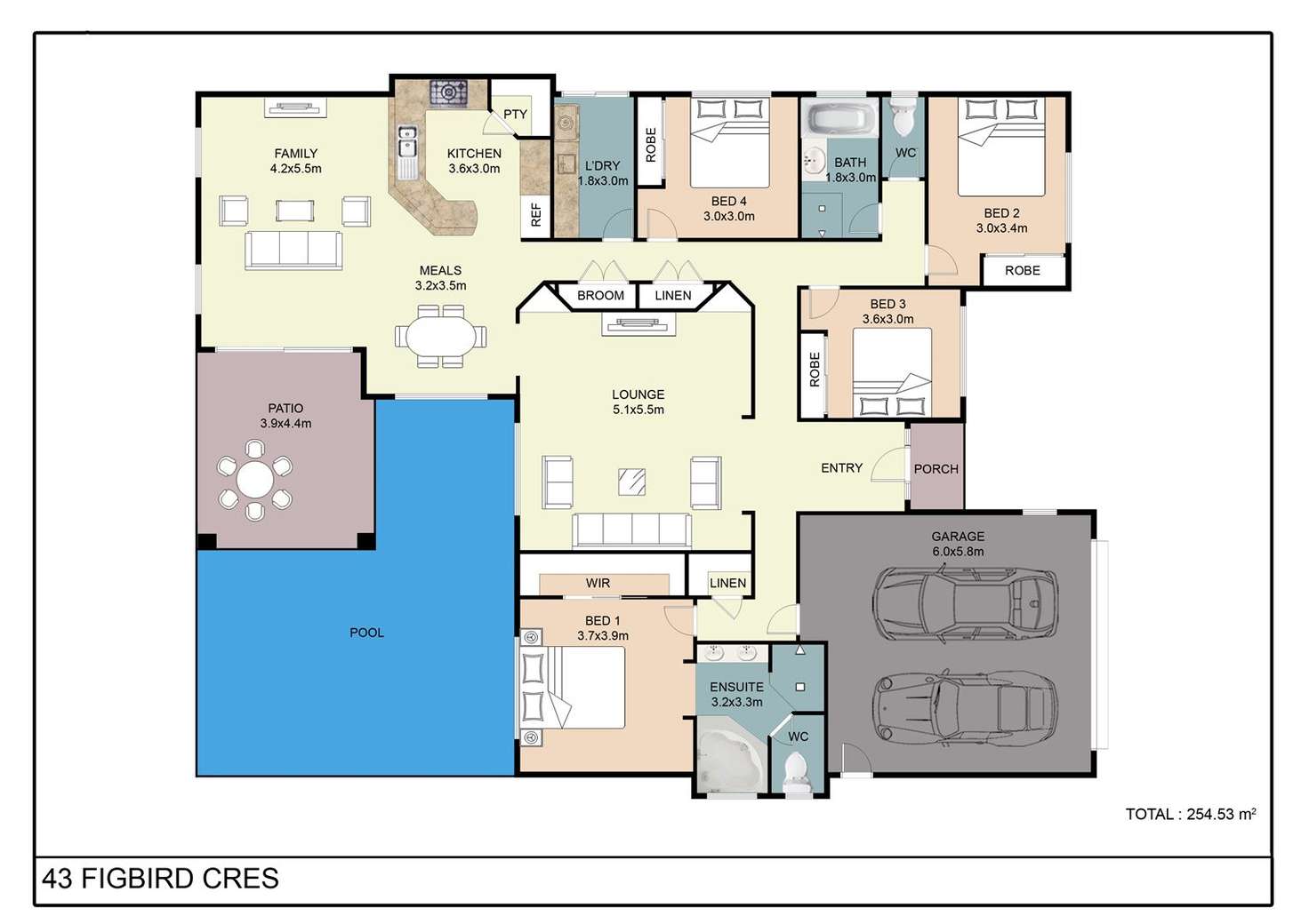 Floorplan of Homely house listing, 43 Figbird Crescent, Buderim QLD 4556