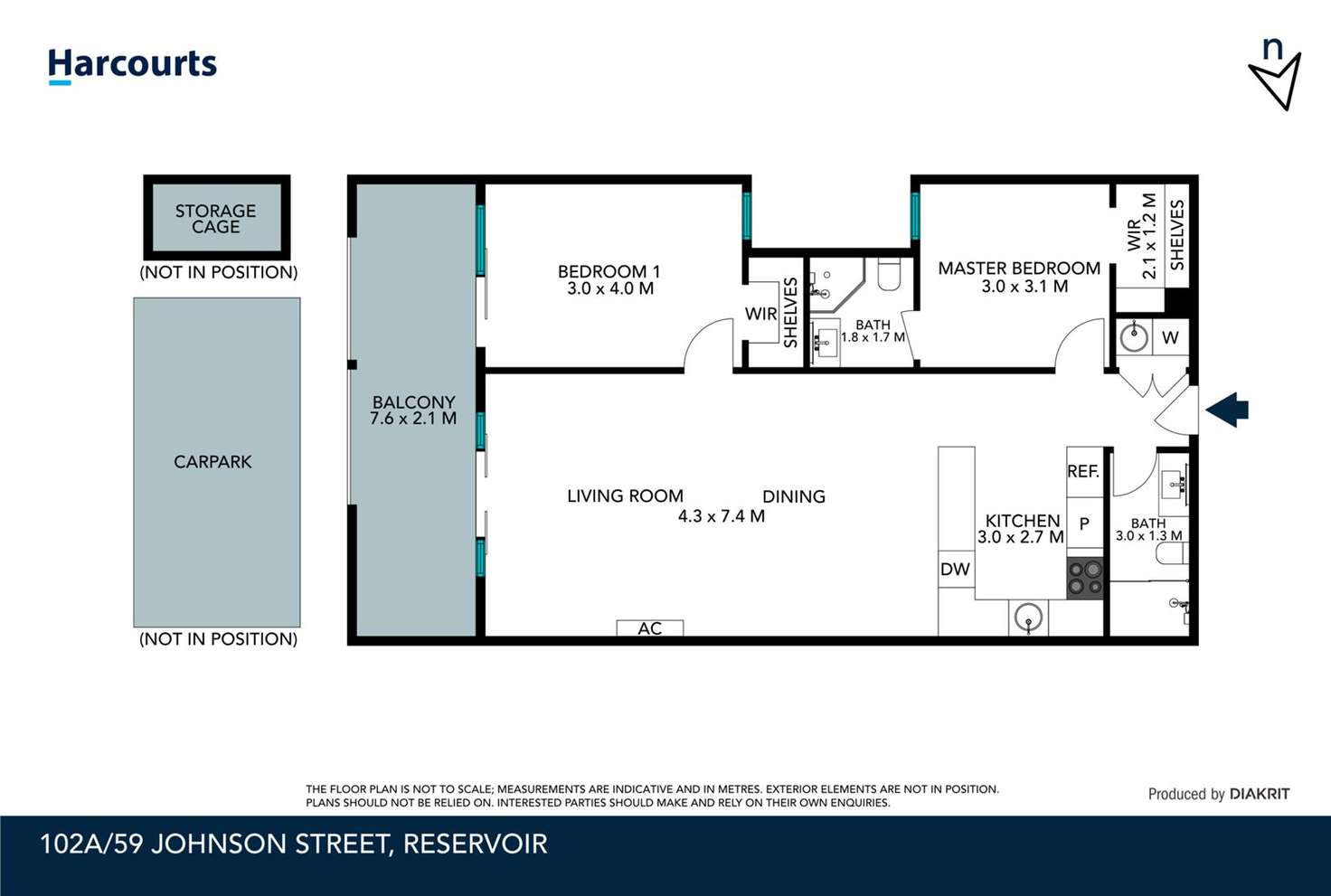 Floorplan of Homely apartment listing, 102a/59 Johnson Street, Reservoir VIC 3073