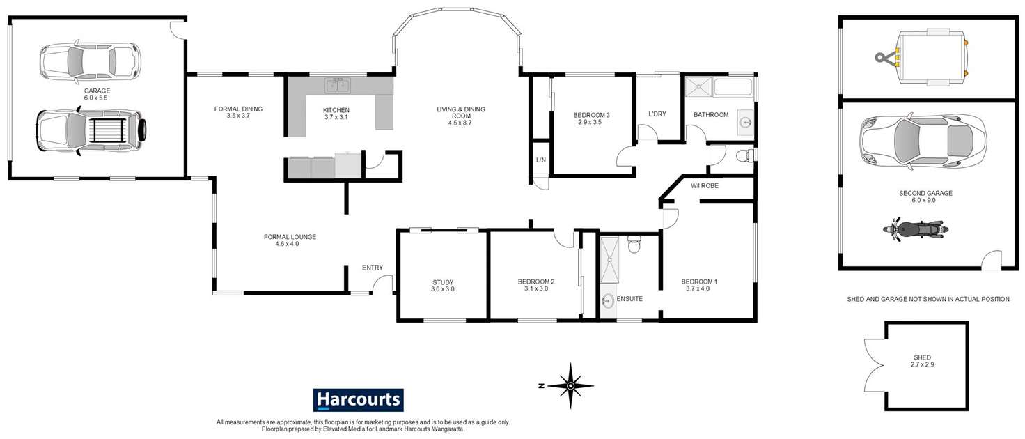 Floorplan of Homely house listing, 5 Bristol Court, Wangaratta VIC 3677