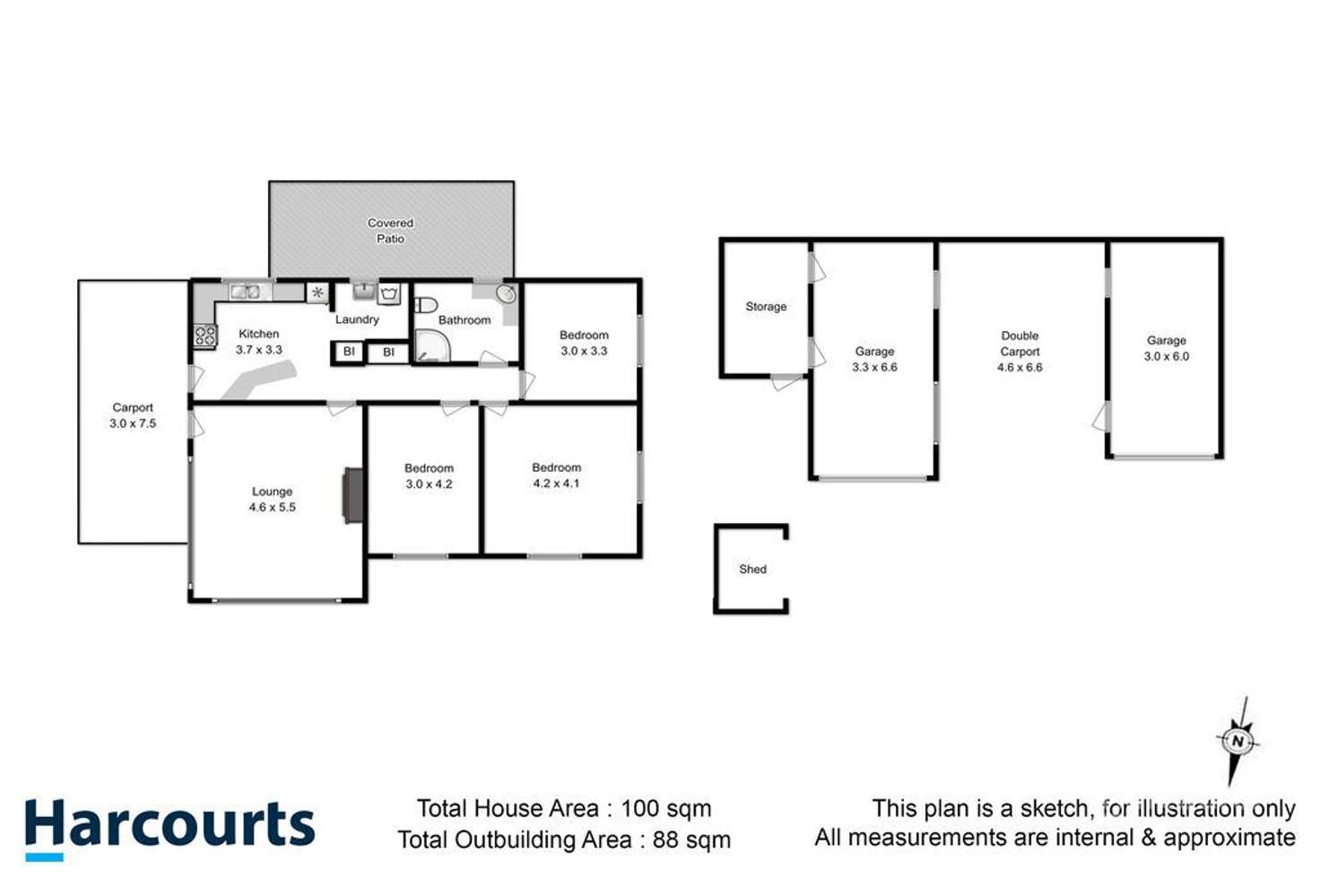Floorplan of Homely house listing, 1 Casuarina Crescent, Berriedale TAS 7011