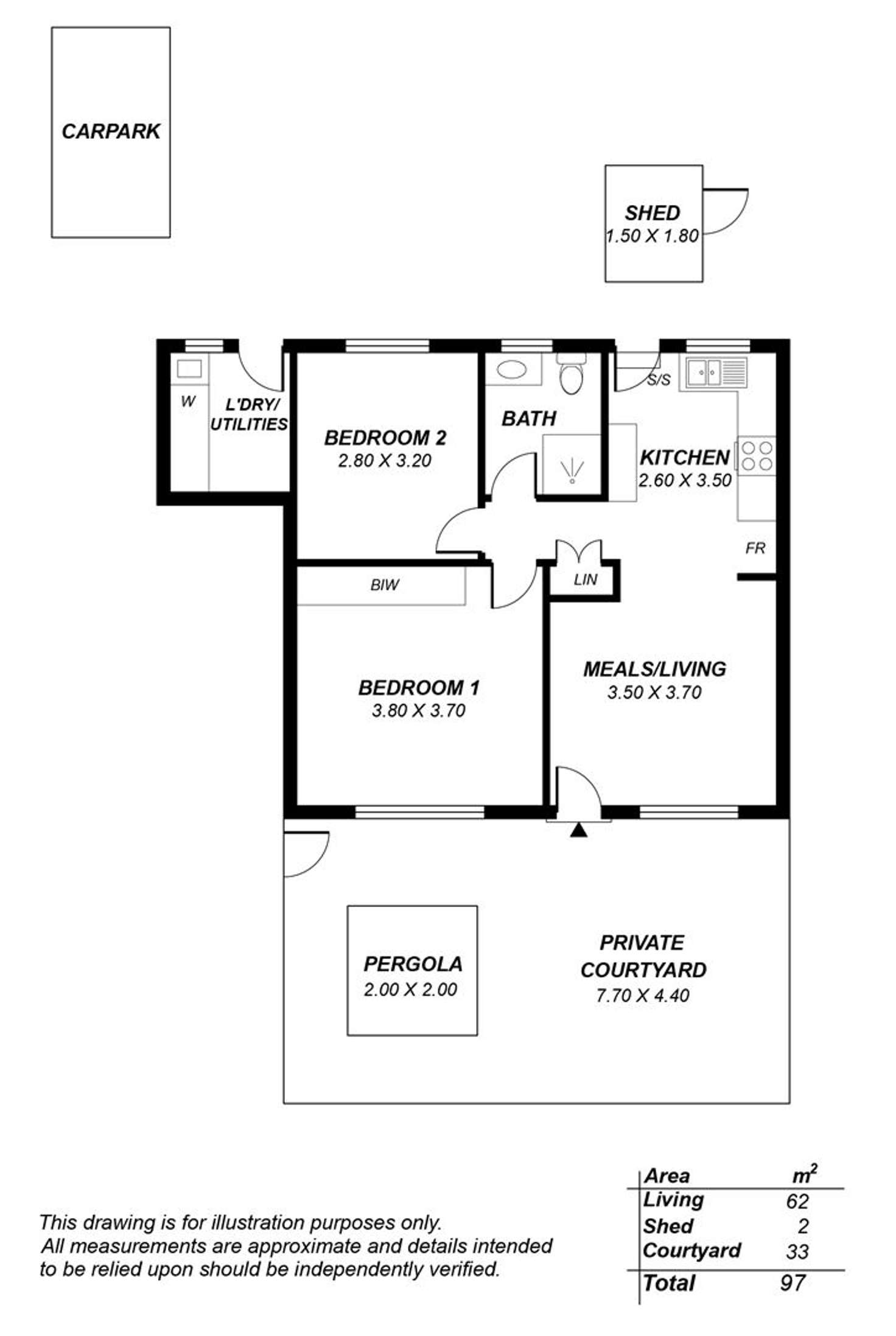 Floorplan of Homely unit listing, 3/443 Anzac Highway, Camden Park SA 5038