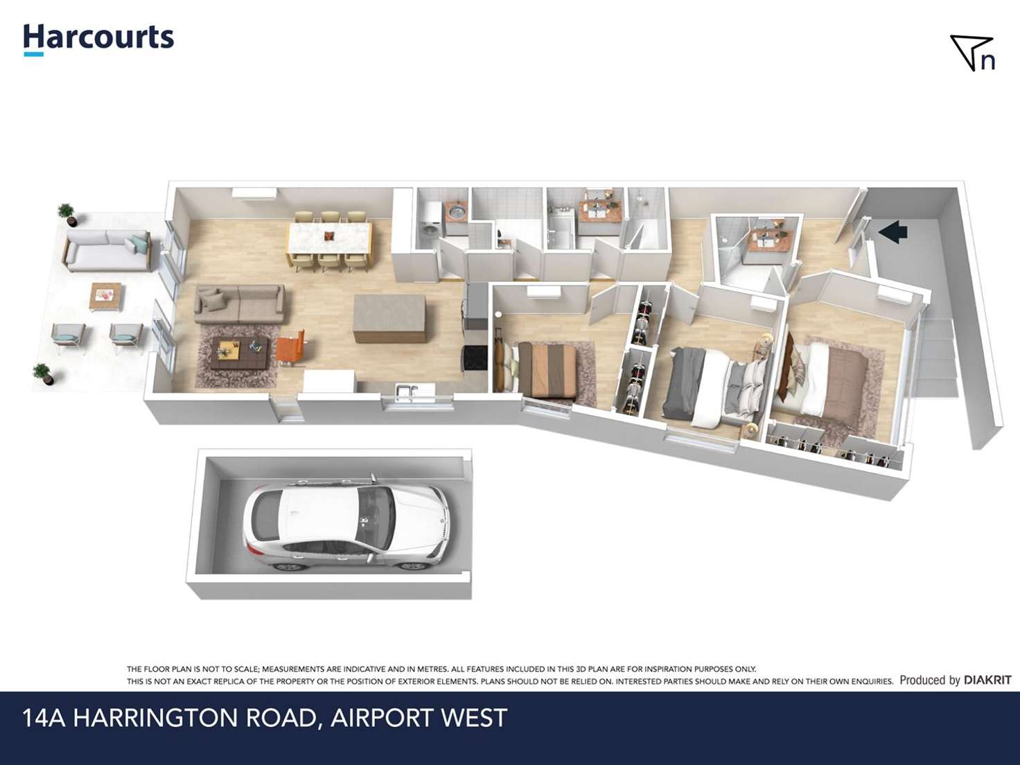 Floorplan of Homely townhouse listing, 14A Harrington Road, Airport West VIC 3042