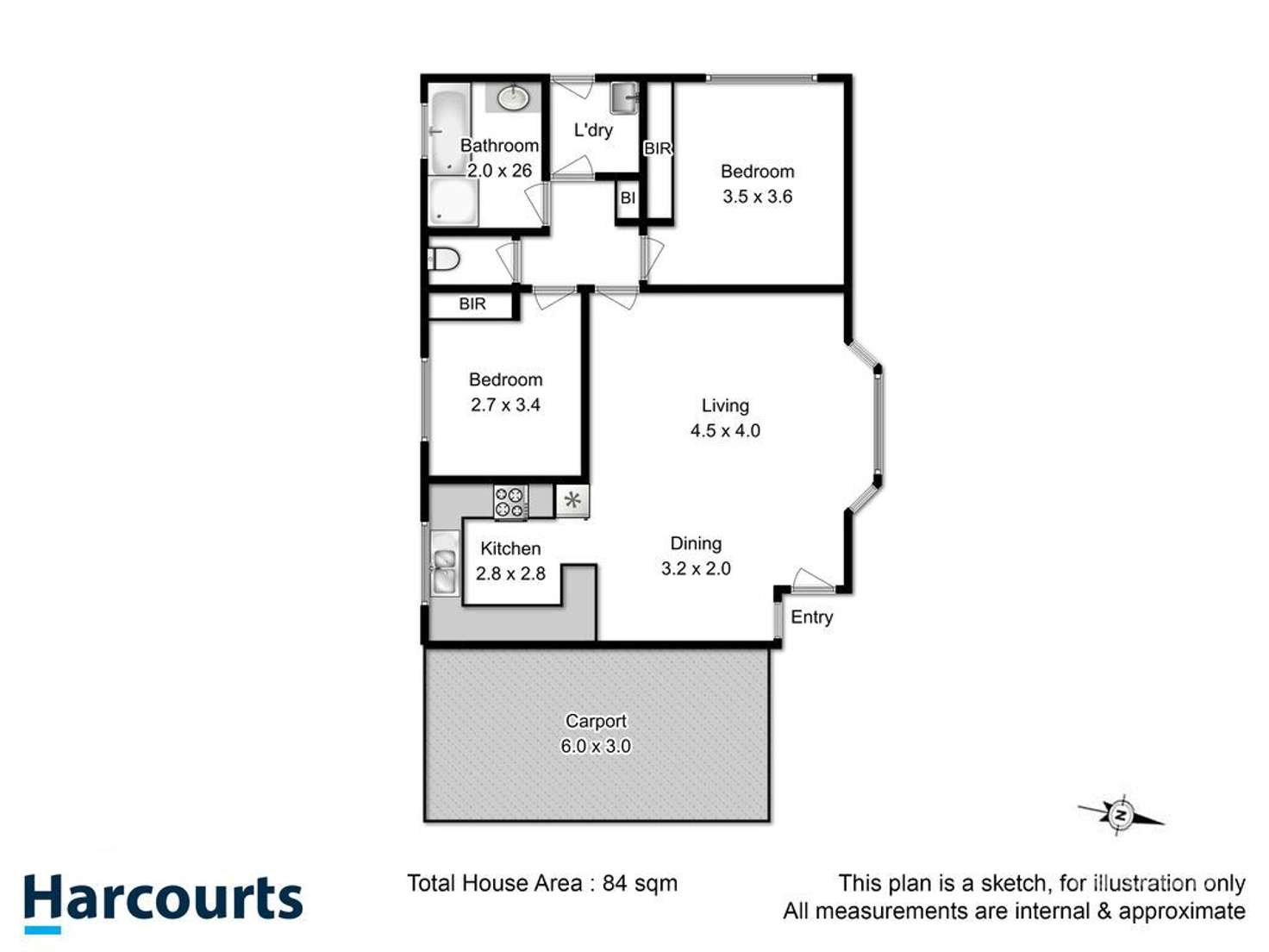 Floorplan of Homely unit listing, 3/210 Main Road, Austins Ferry TAS 7011