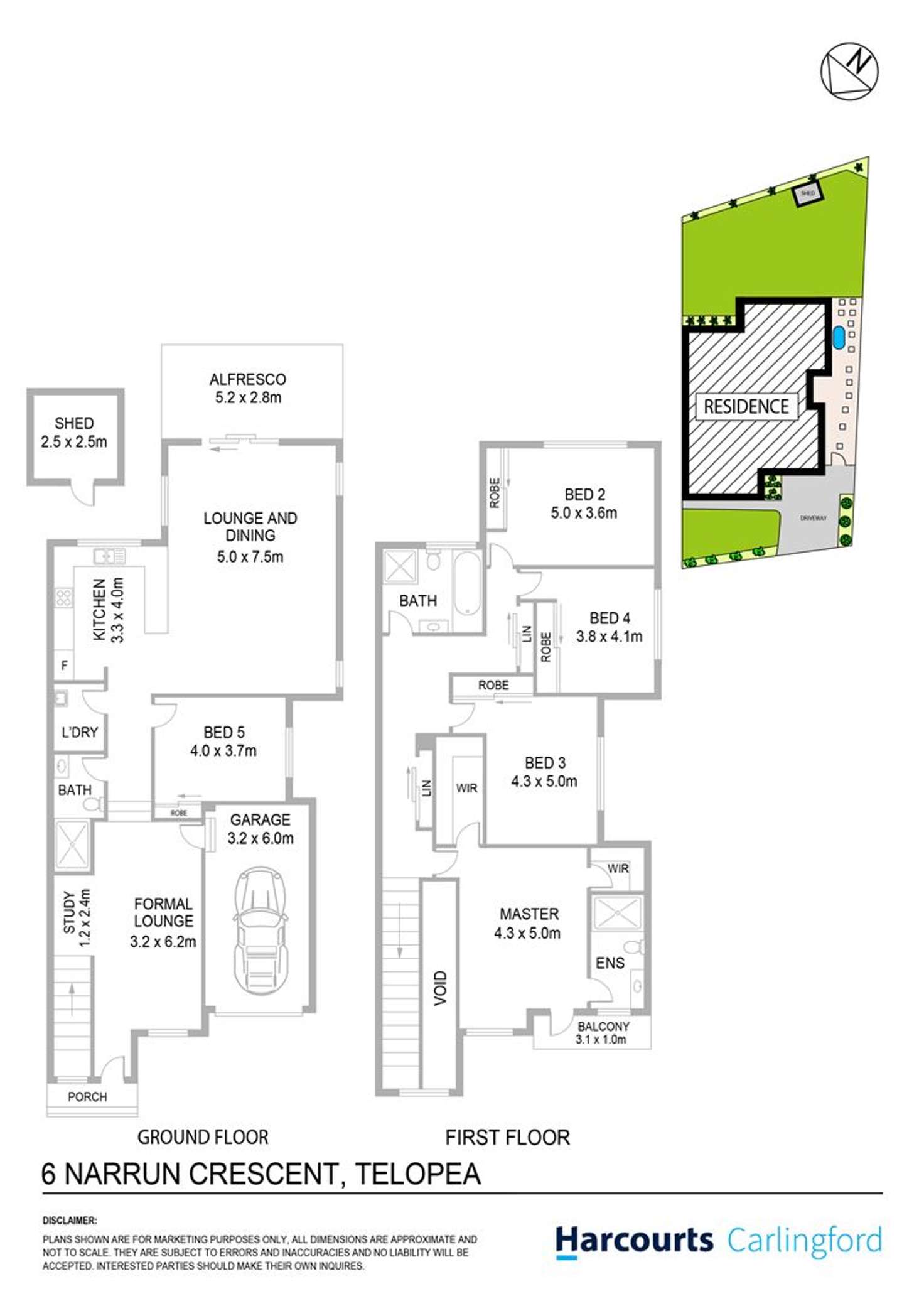Floorplan of Homely house listing, 6 Narrun Crescent, Telopea NSW 2117