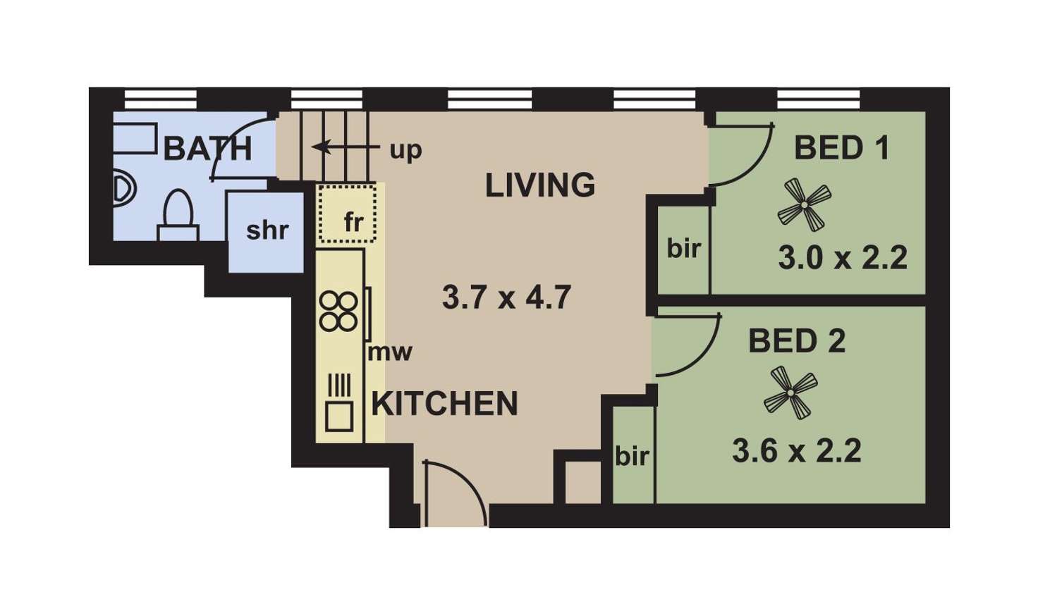 Floorplan of Homely apartment listing, 107/23 King William Street, Adelaide SA 5000