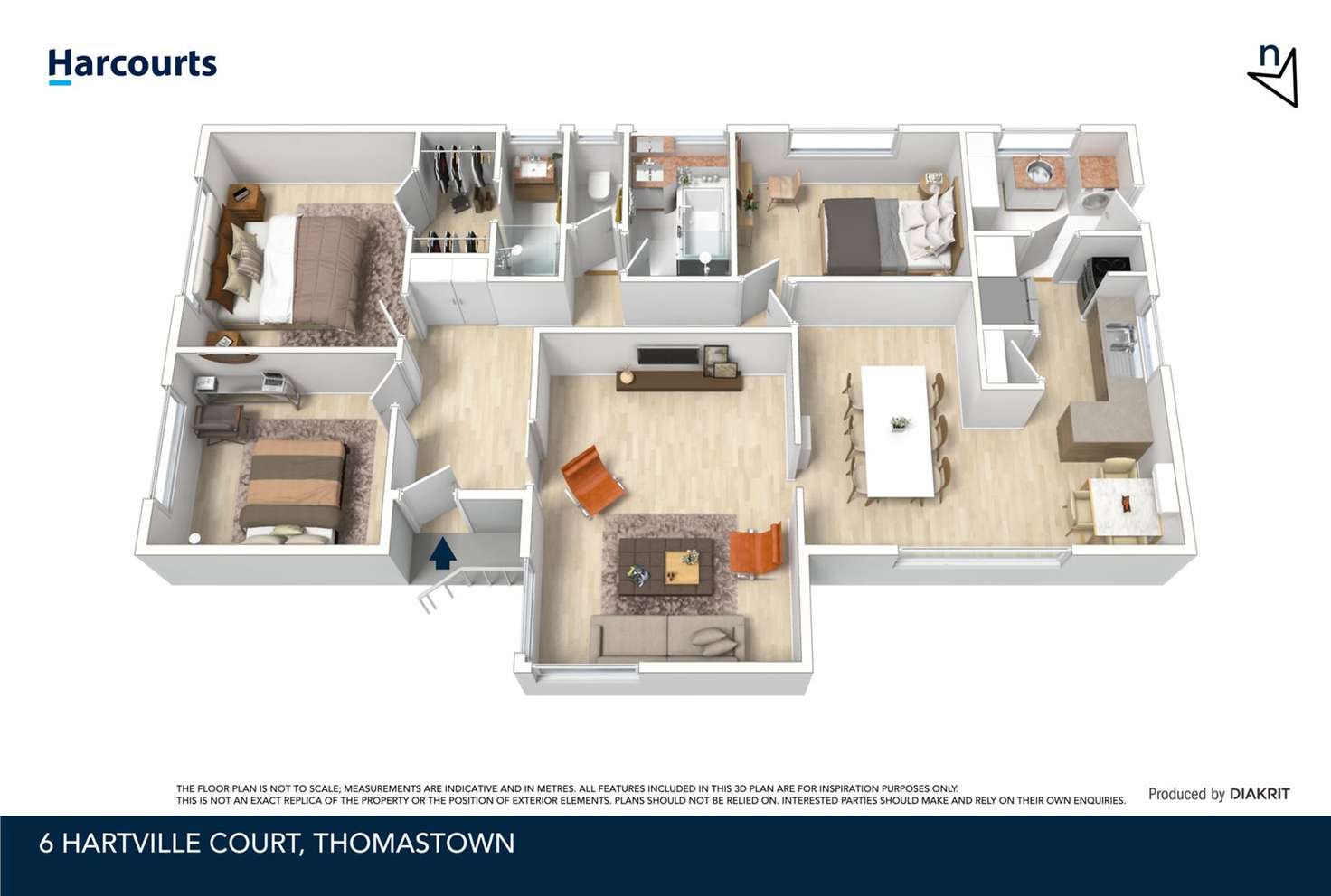 Floorplan of Homely house listing, 6 Hartville Court, Thomastown VIC 3074