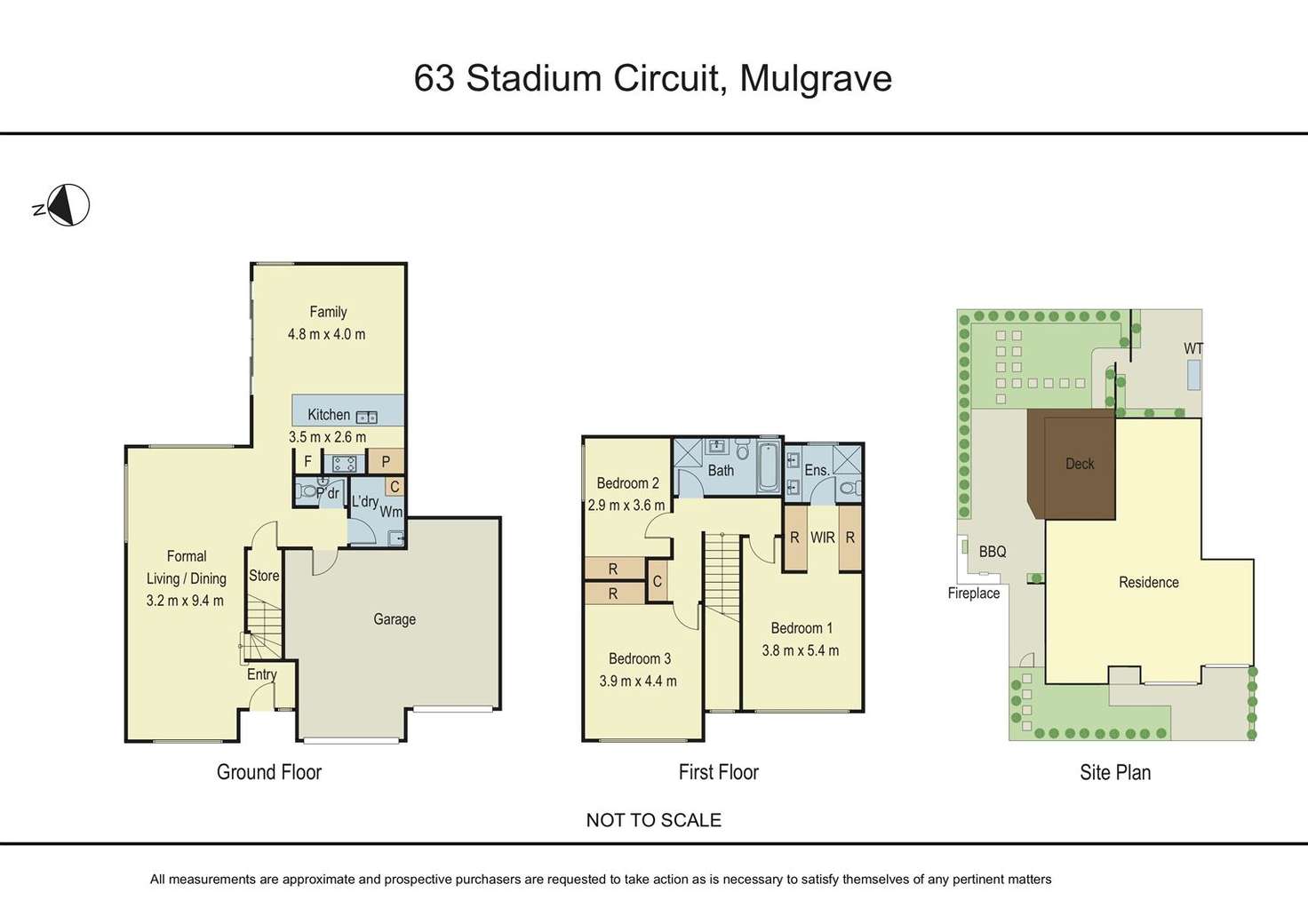 Floorplan of Homely house listing, 63 Stadium Circuit, Mulgrave VIC 3170