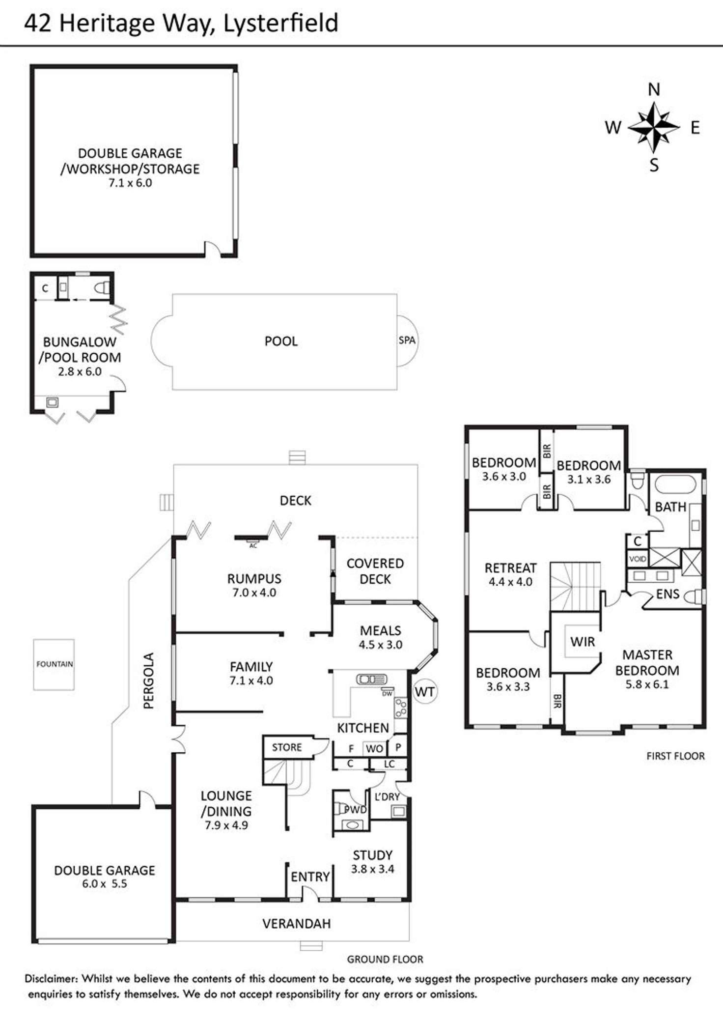 Floorplan of Homely house listing, 42 Heritage Way, Lysterfield VIC 3156