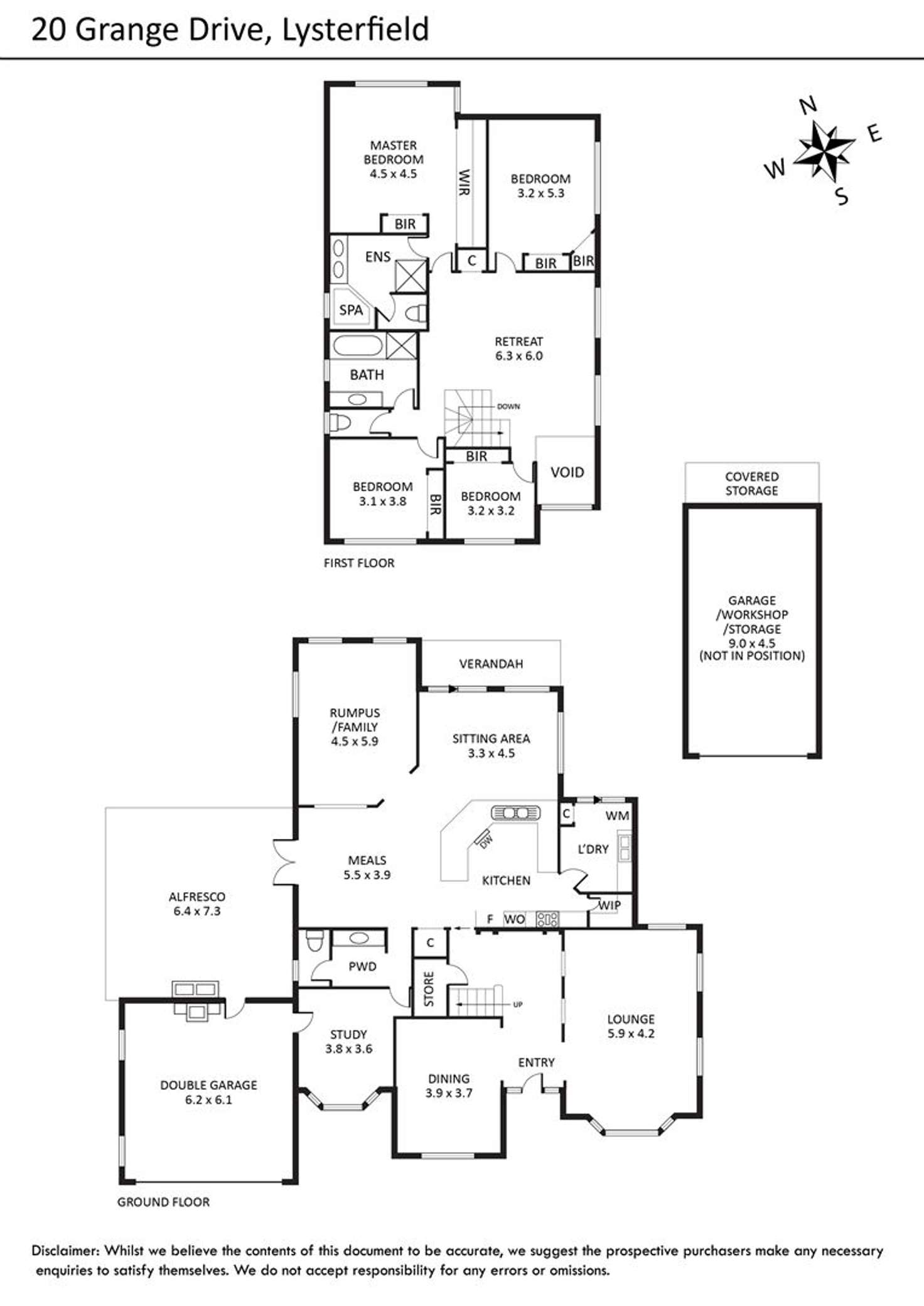 Floorplan of Homely house listing, 20 Grange Drive, Lysterfield VIC 3156