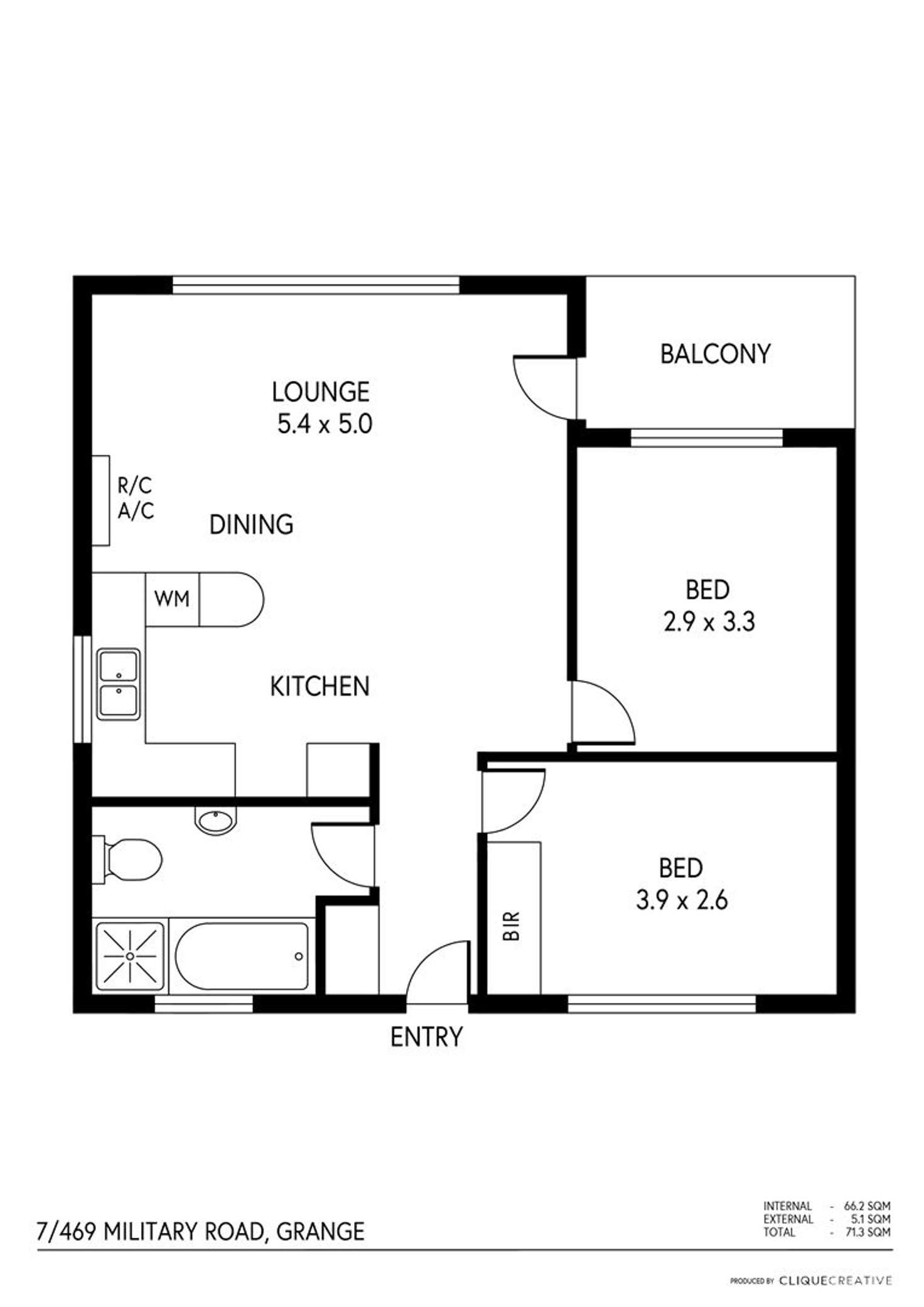 Floorplan of Homely unit listing, 5/469 Military Road, Grange SA 5022