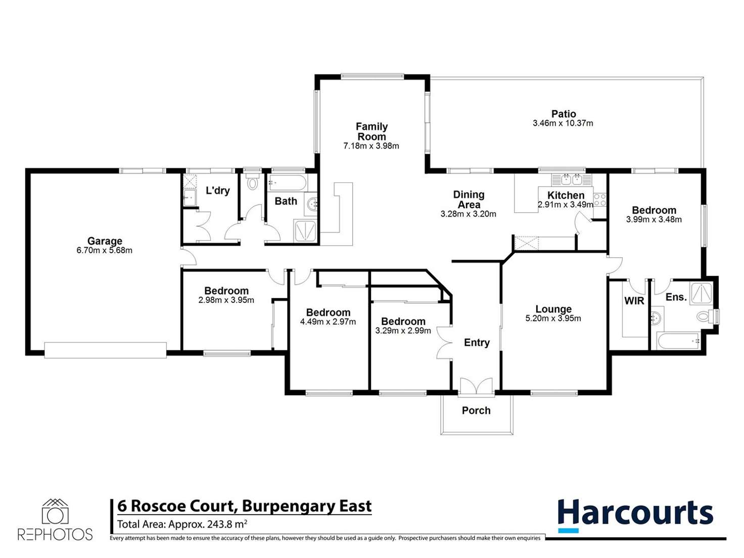 Floorplan of Homely house listing, 6 Roscoe Ct, Burpengary East QLD 4505