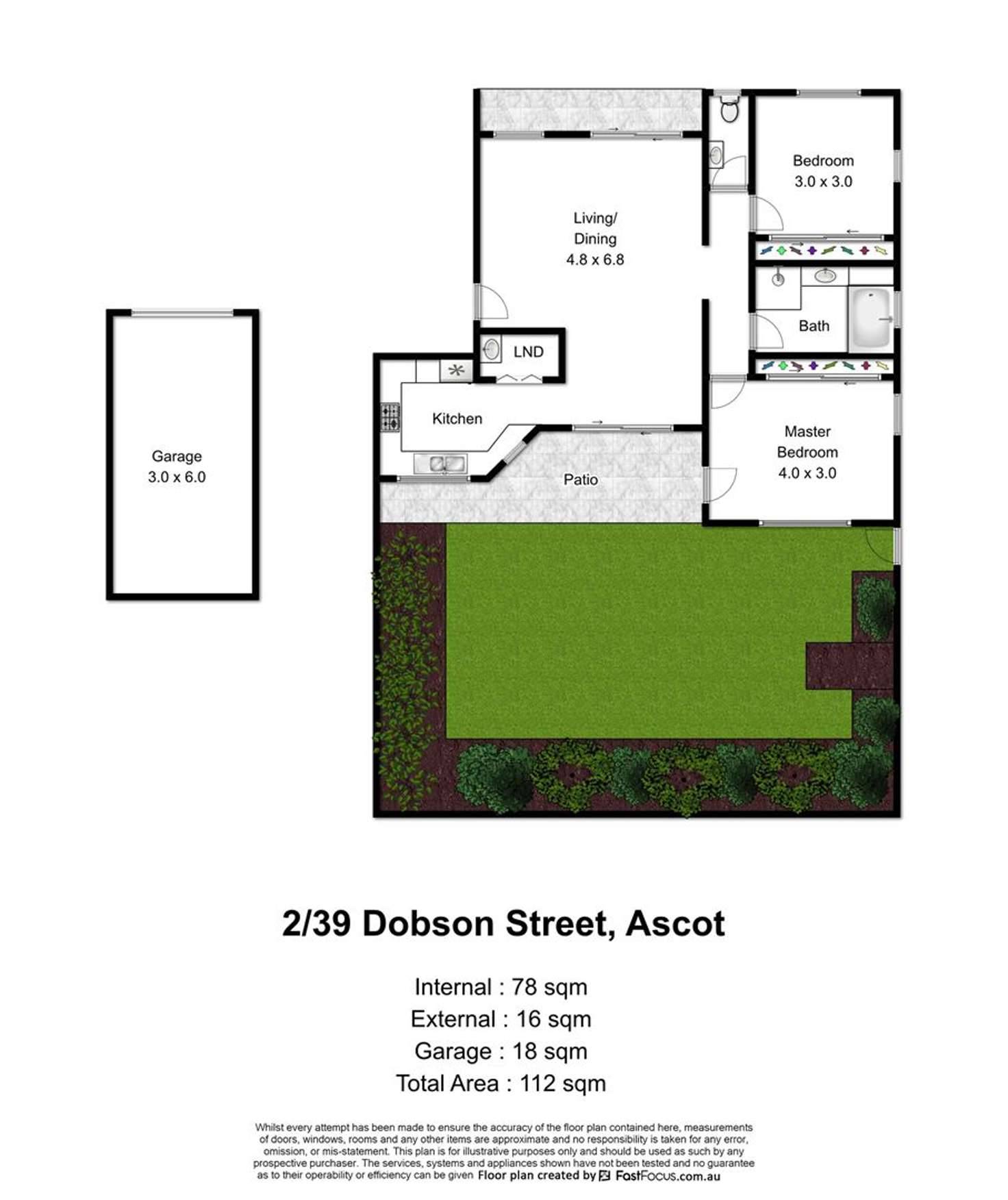 Floorplan of Homely unit listing, 2/39 Dobson Street, Ascot QLD 4007