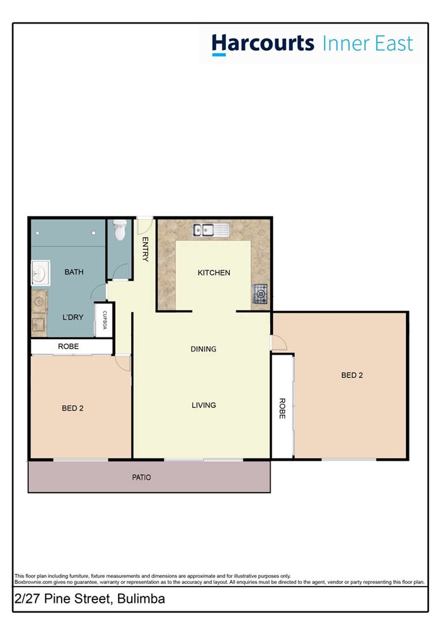 Floorplan of Homely apartment listing, 2/27 Pine Street, Bulimba QLD 4171