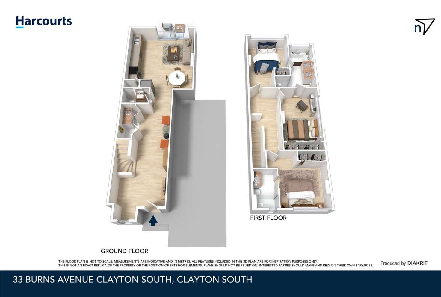 Floorplan of Homely townhouse listing, 33 Burns Avenue, Clayton South VIC 3169